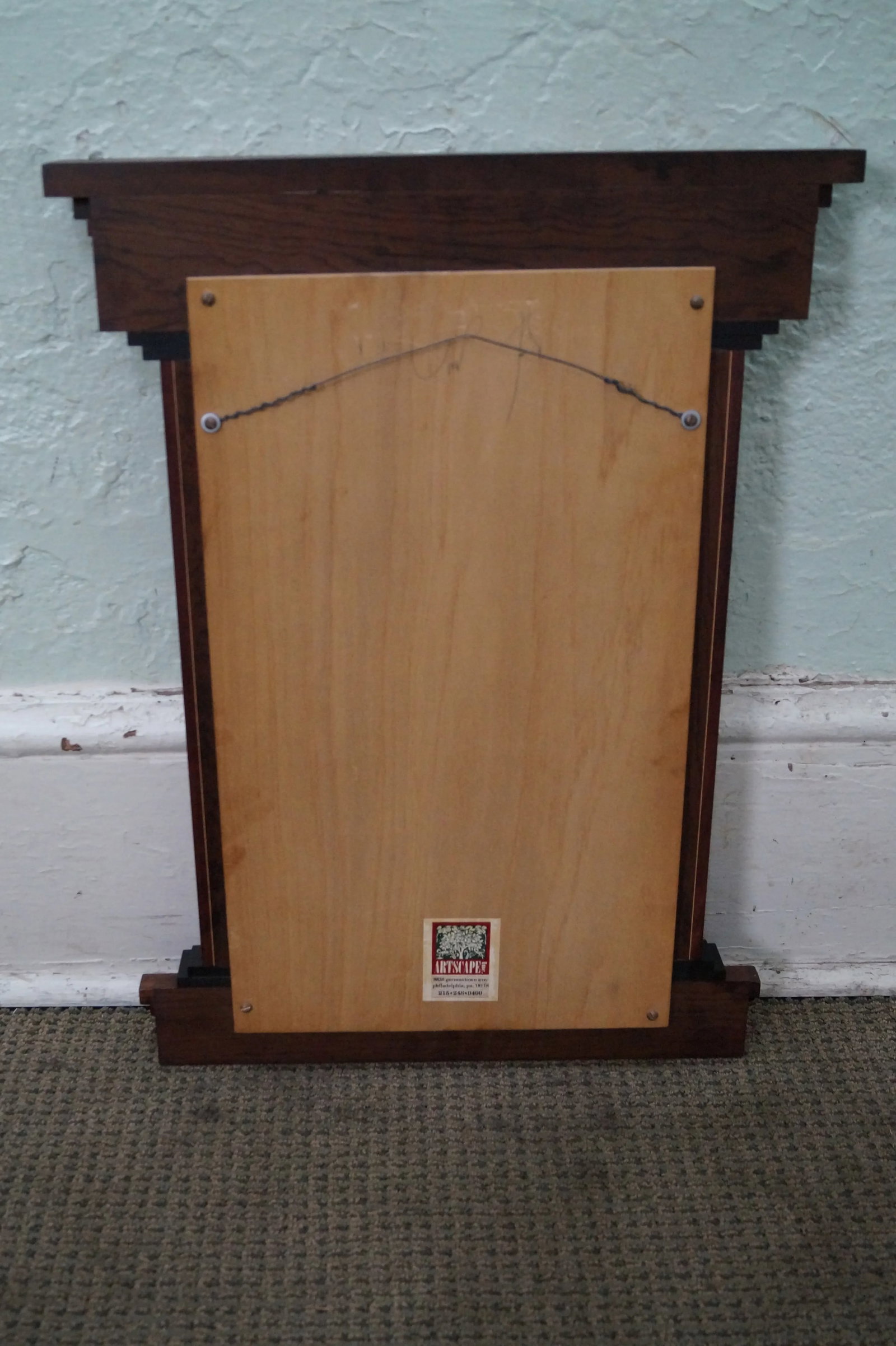 Mixed Wood Hanging Wall Mirror by Artscape - 4