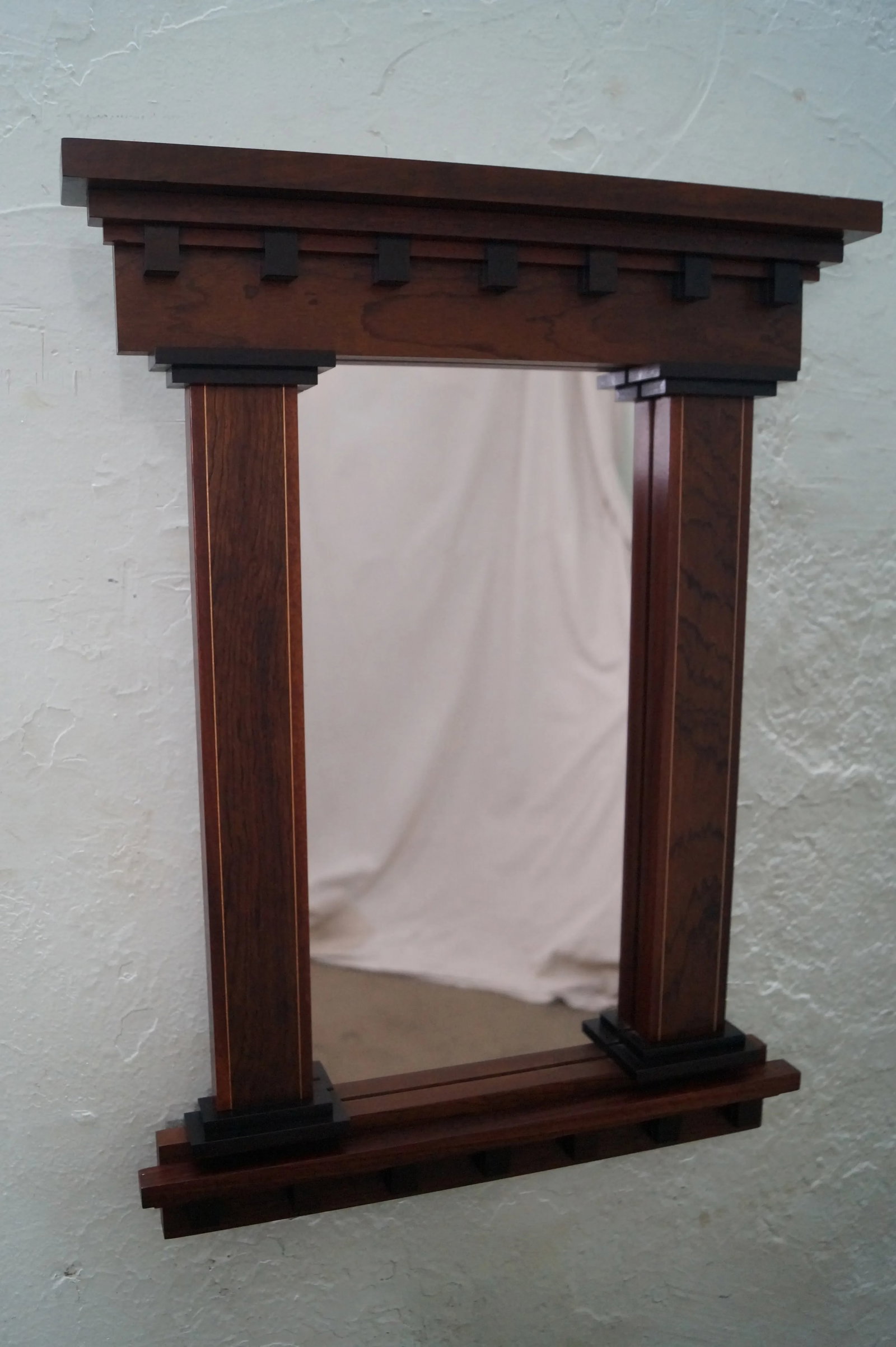 Mixed Wood Hanging Wall Mirror by Artscape - 8