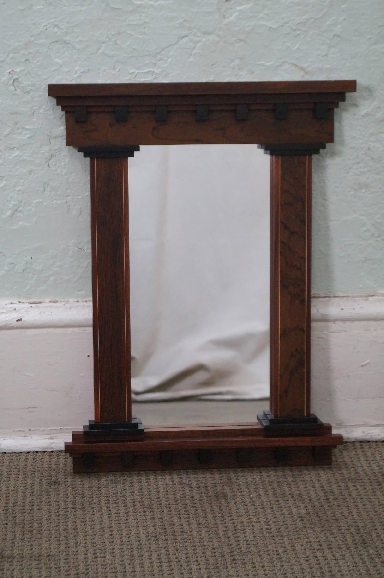 Mixed Wood Hanging Wall Mirror by Artscape - 9