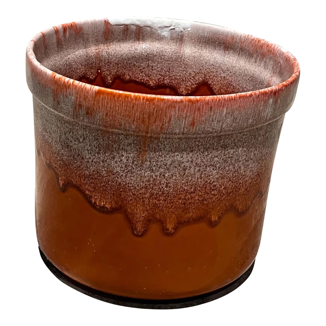 Vintage Orange Drip Glaze Planter in the Style of David Cressey, Mid-Century (1 of 8)