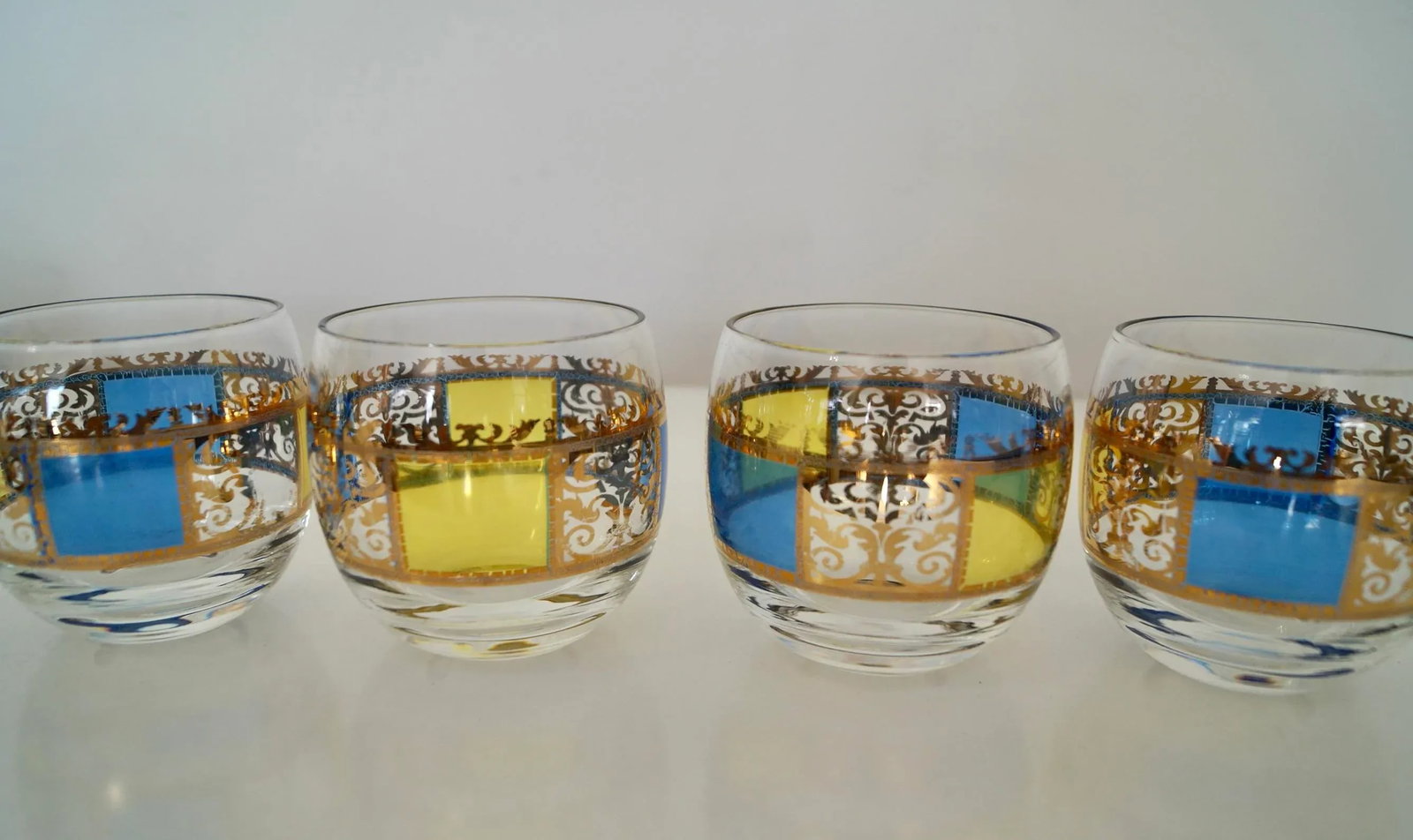 1950's Mid-Century Modern Brass Barware Caddy Set - 12