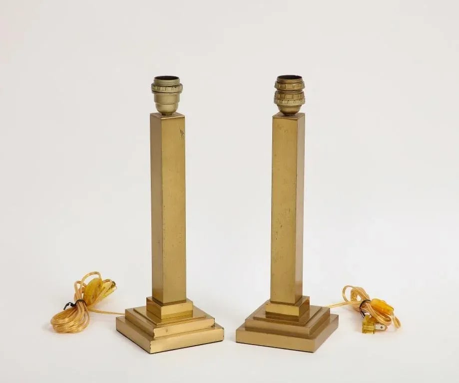 Pair of Belgian Brass Table Lamps - 10