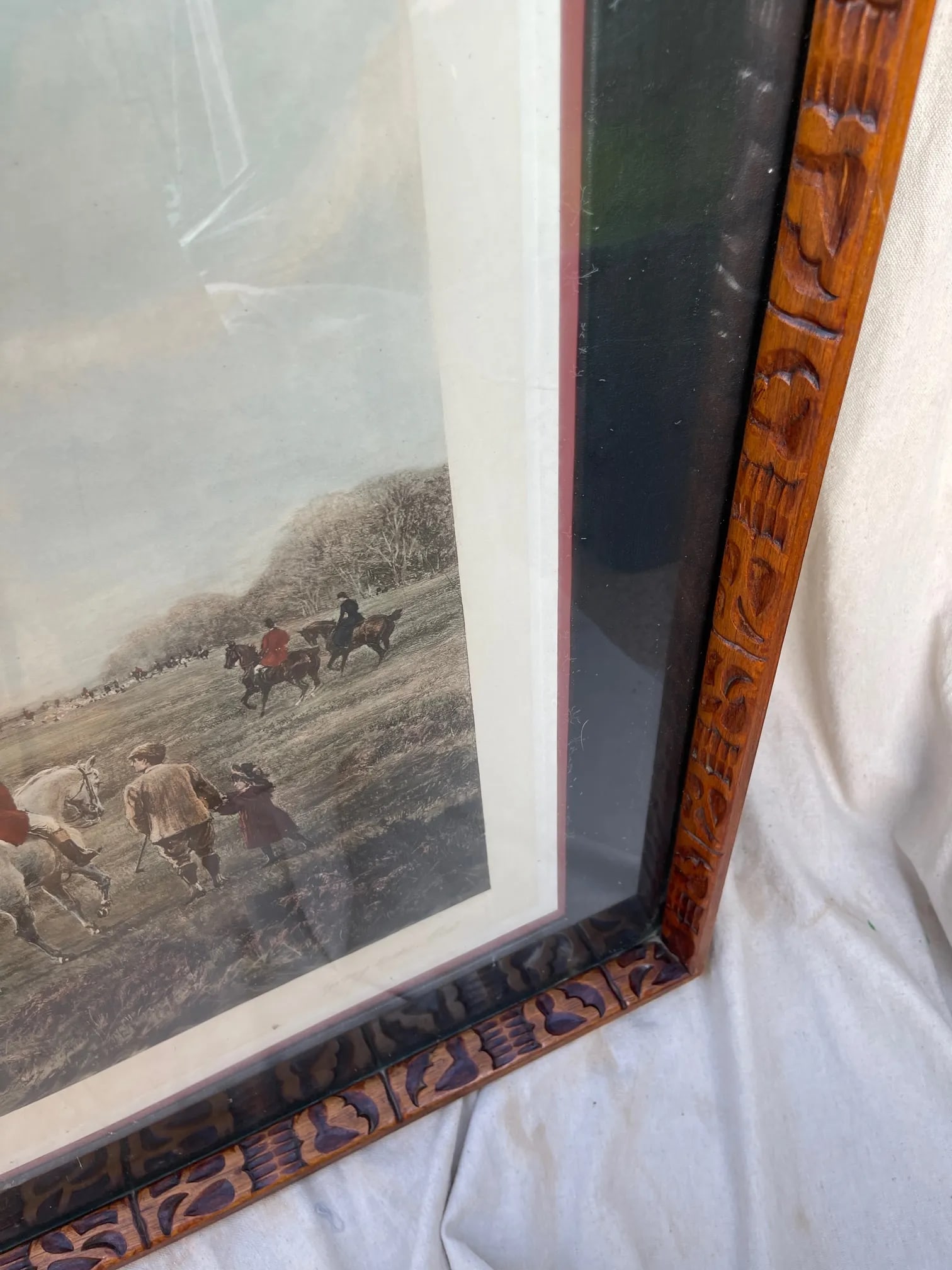 Antique Heywood Hardy Hand Colored Engraving Titled aEURoe Going to the Meet aEURoe - 5