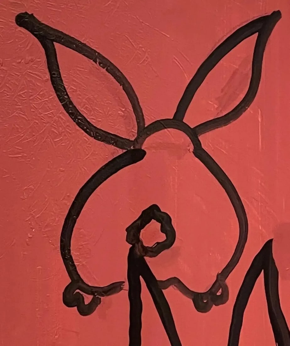 Late 20th Century Modern Portrait of Three Rabbits - 9