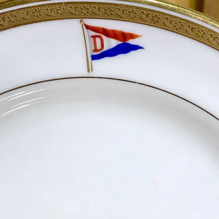 Cauldon First Class Steamship or Yacht Dessert Plates - Set of 12 - 4