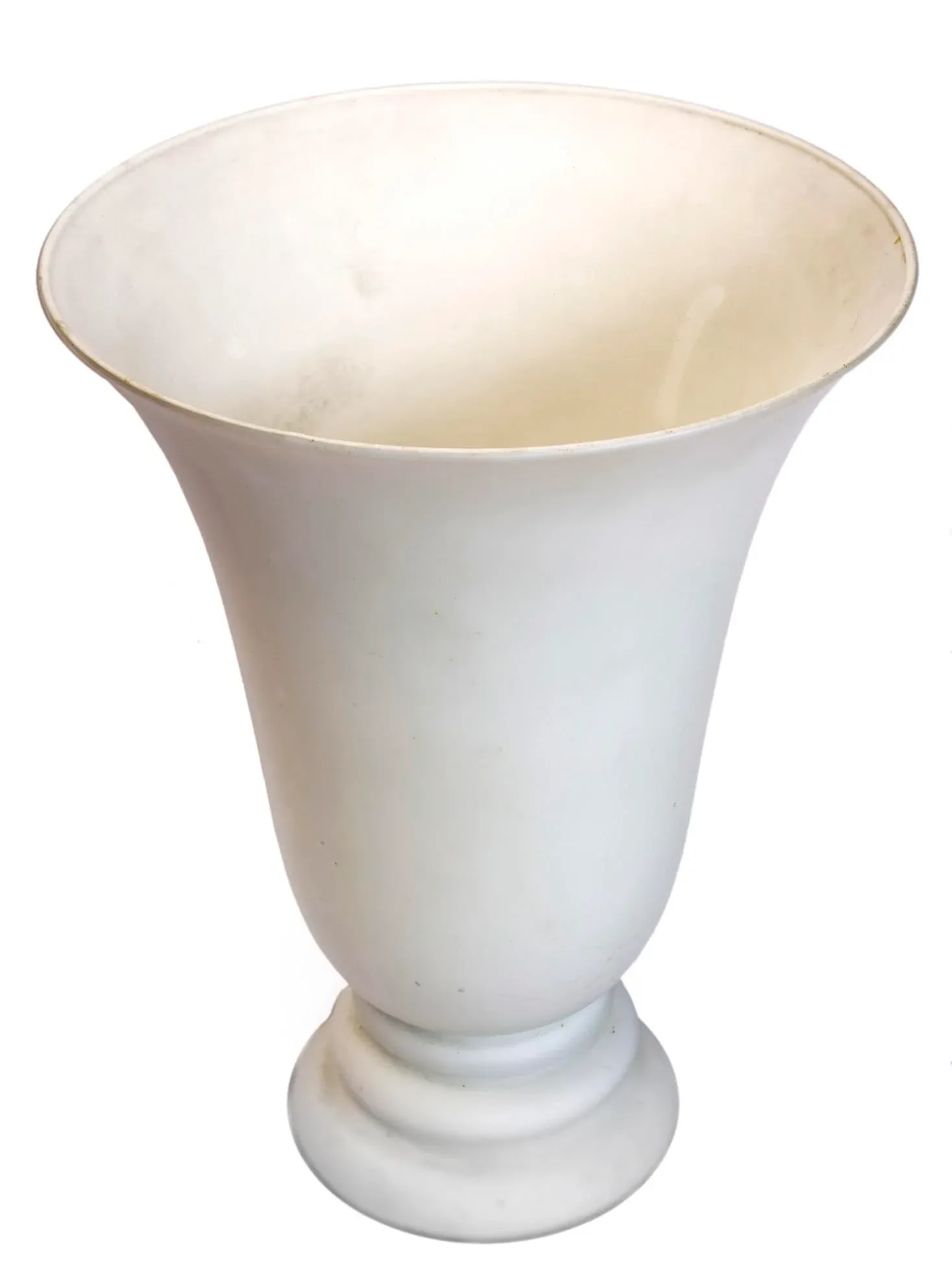 Early 21st Century White Glass Cone Table Lamp - 6