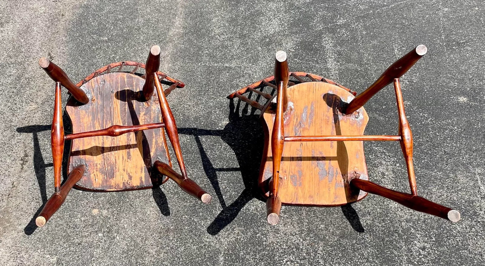 Antique Fan Back Windsor Chairs - Set of 2 - 7