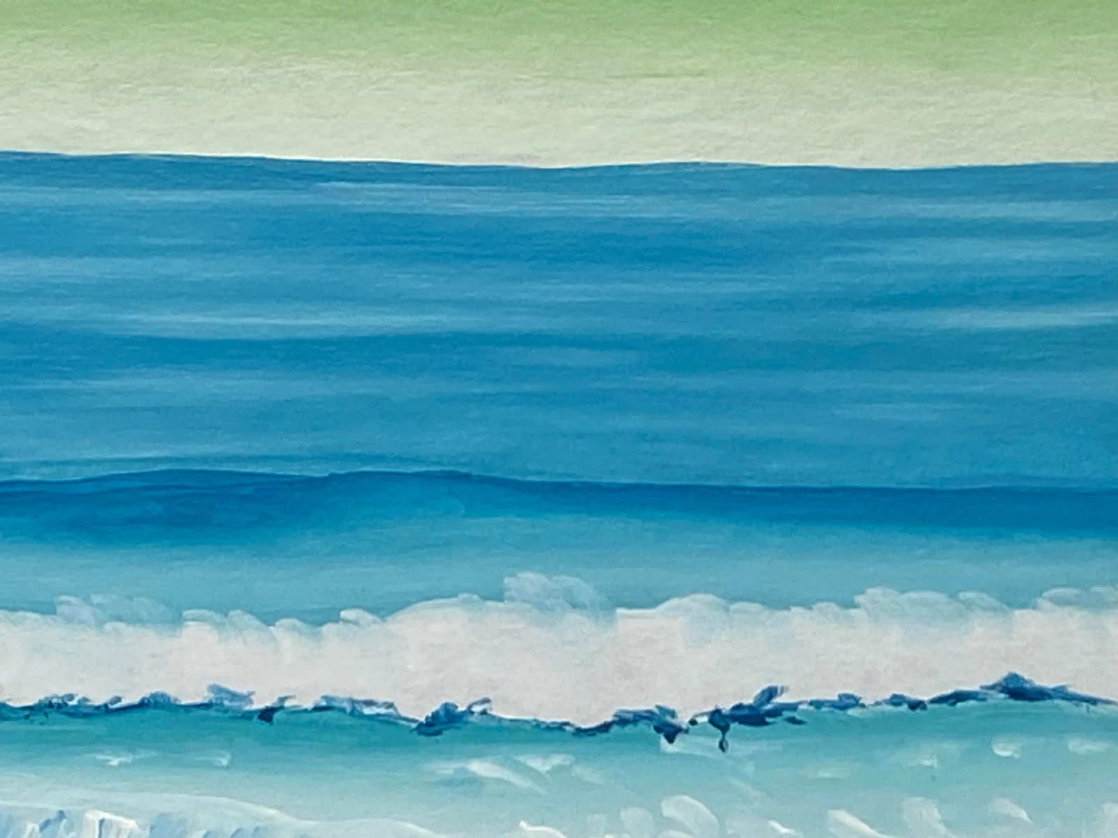 Contemporary Ecuadorian Framed Oil on Board "Biking on the Beach" - Signed by Artist - 5