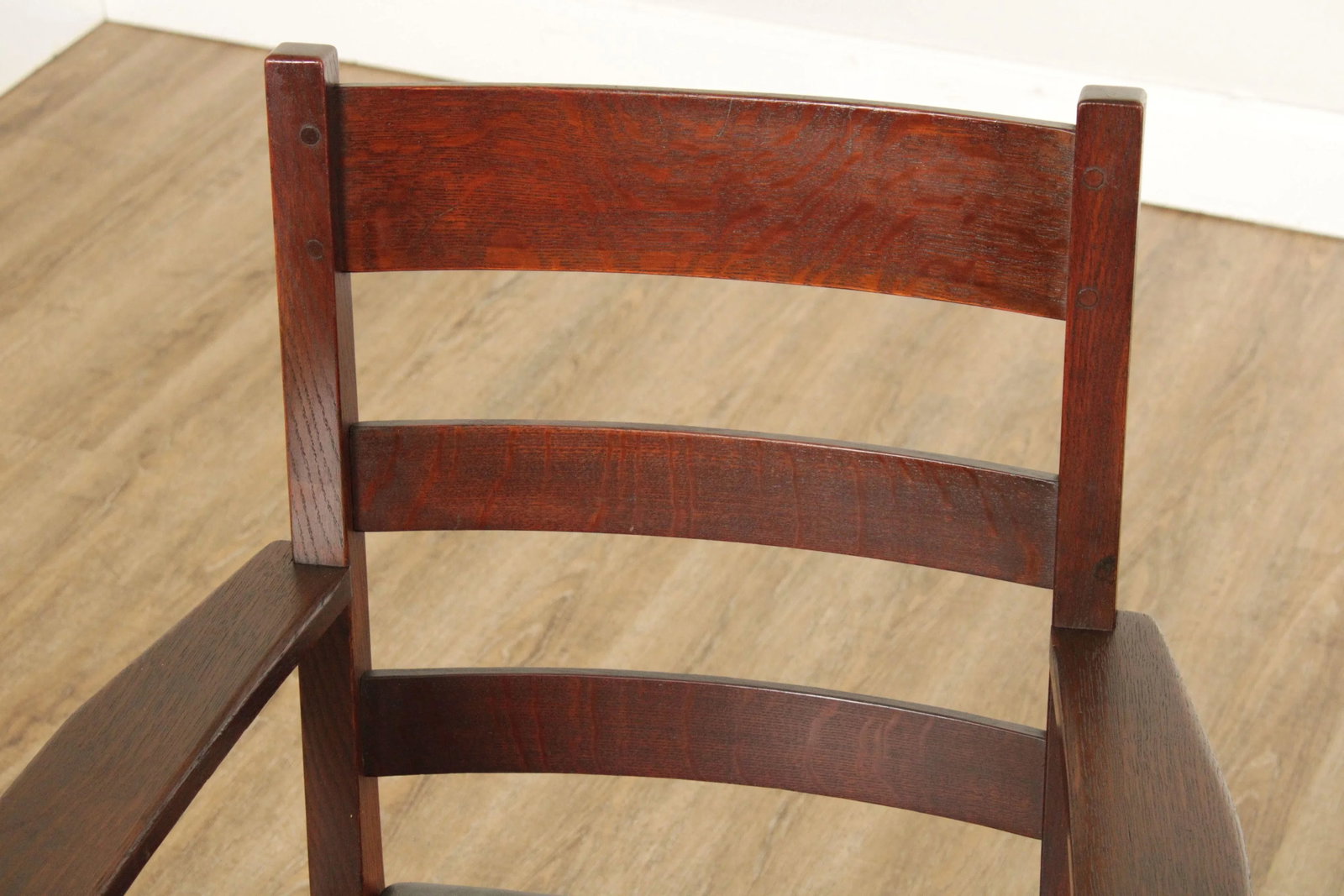 Antique L. & J.G. Stickley Mission Oak Armchair - 11