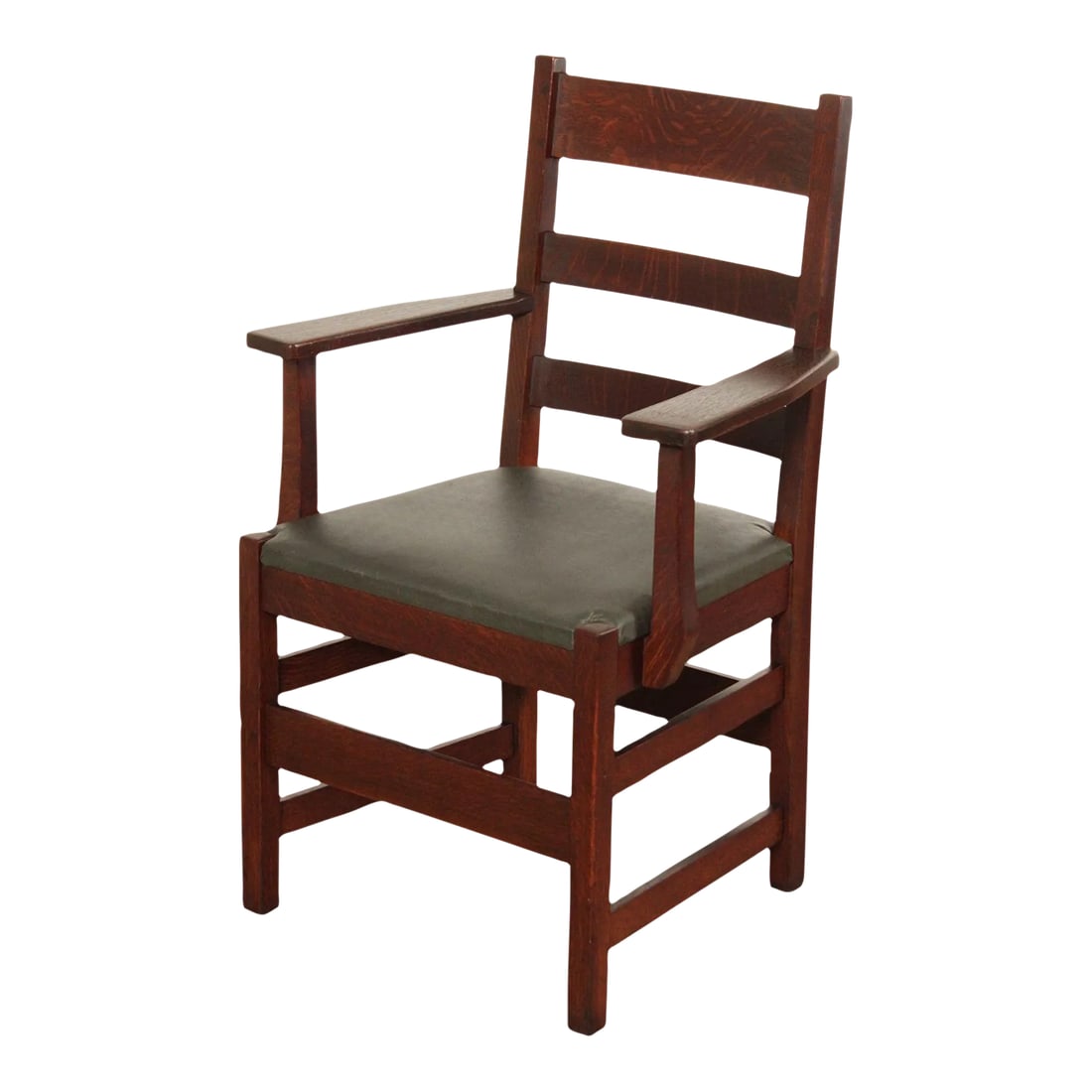 Antique L. & J.G. Stickley Mission Oak Armchair (1 of 13)