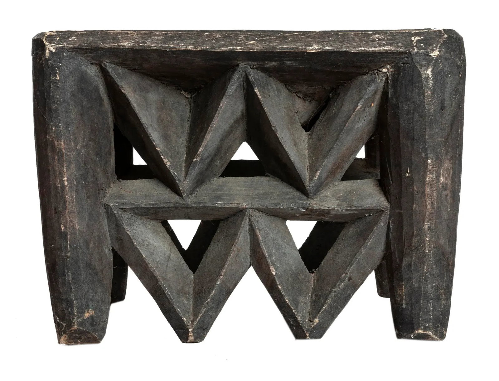 Mid 20th Century Vintage African Hand-Carved Nupe Stool - 3