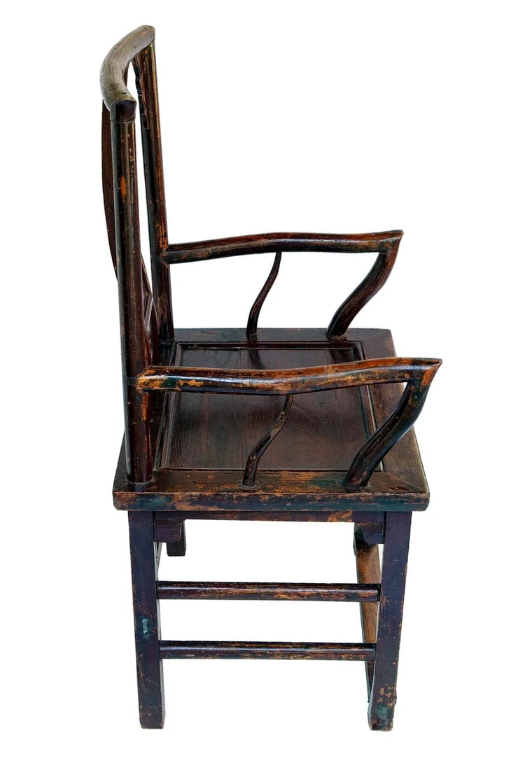 Antique Chinese Government Official Hat Armchair - 4