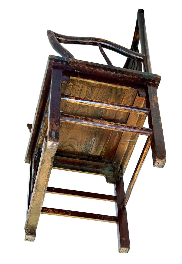 Antique Chinese Government Official Hat Armchair - 7