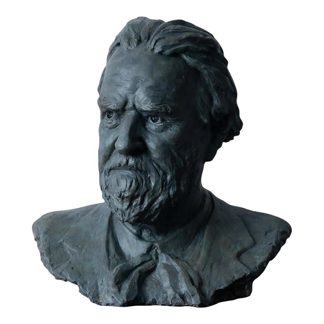 Florence Fiore - Edwin Markham Plaster Bust, C.1930s: Florence Fiore (American, 1905-1999 A from-life plaster bust of American poet Edwin Markham, circa 1930s. 17 inches wide by 11 inches deep by 17 inches tall Florence Reeve Fiore was a portrait artist 