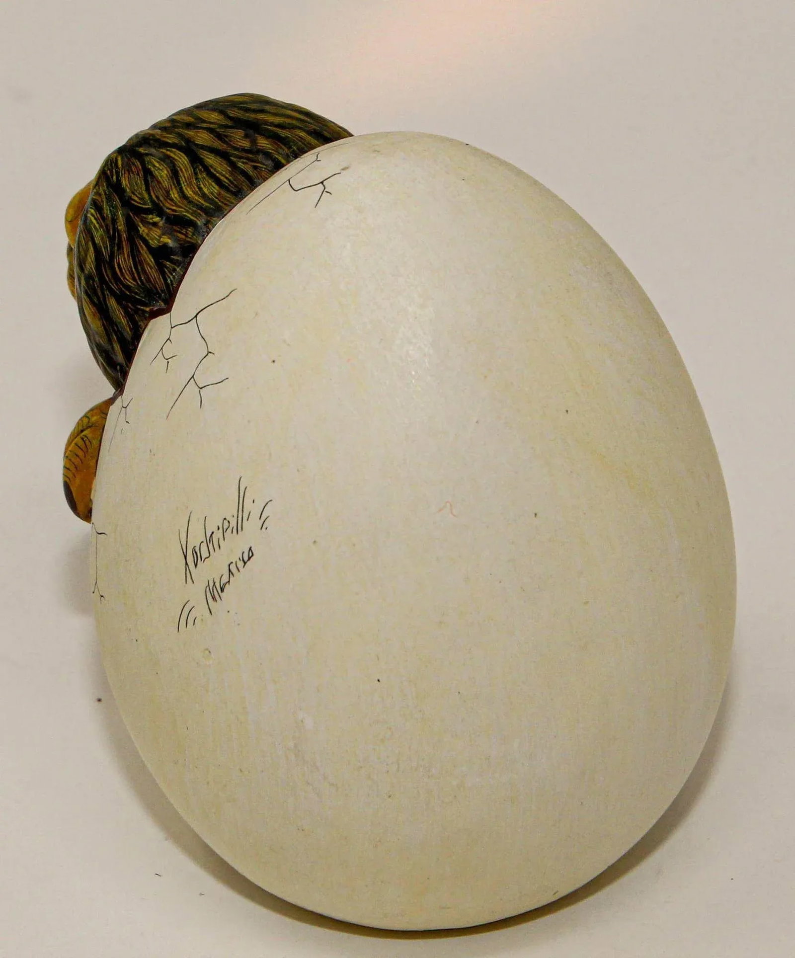 Ceramic Art Sculpture Lion in Egg Hatching Mexico - 7