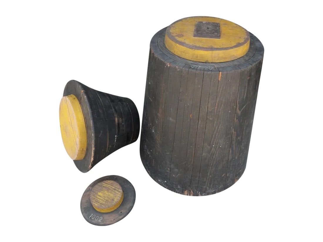 Three-Piece Industrial Wooden Gear Mold - Portland Rock Crusher, Sculptural Statement Object (1 of 11)