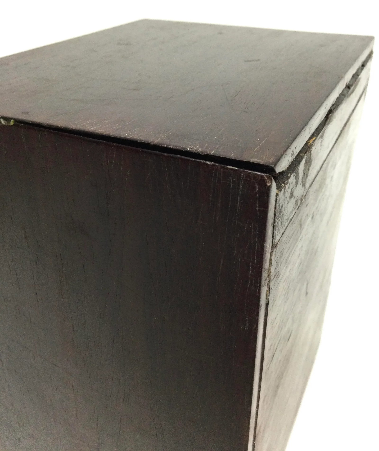 Antique Asian Rosewood Brass Locking Moneybox - 8