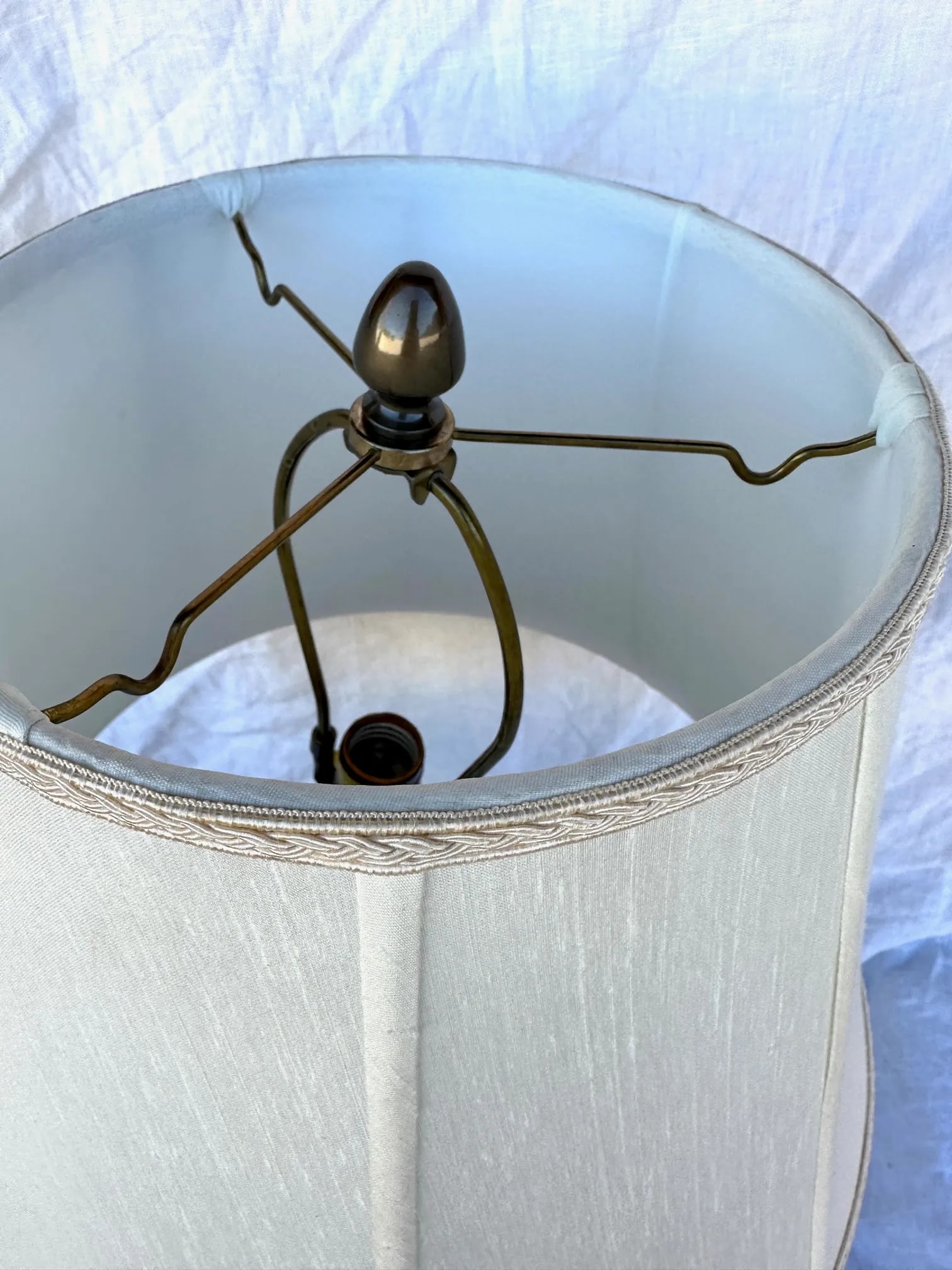 Vintage Marbro Lamp Co Japanese Mixed Metal Table Lamp - 10