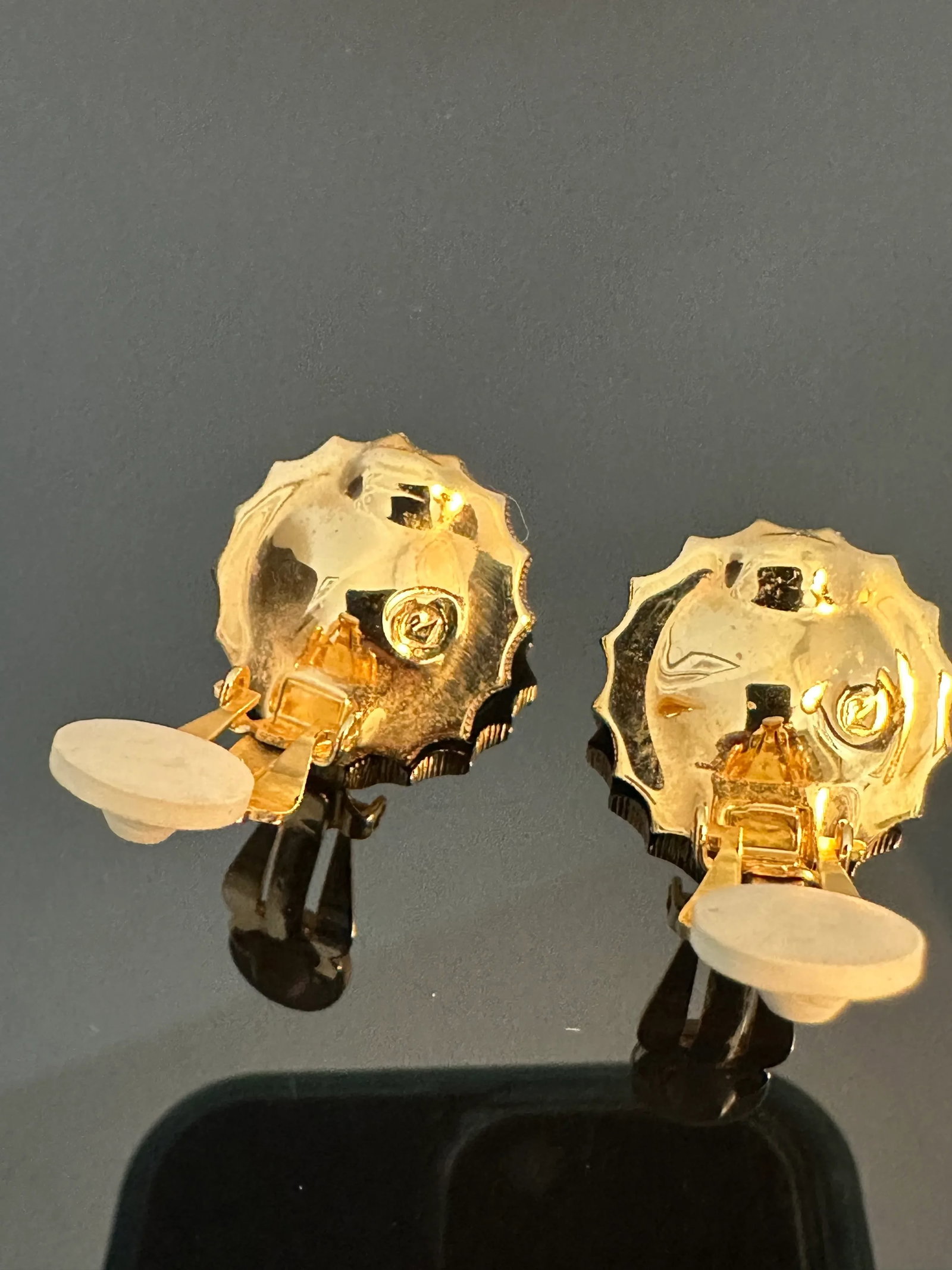 Late 20th Century Swarovski Austrian Crystal Clip on Button Round Earrings - 2 Pieces - 5