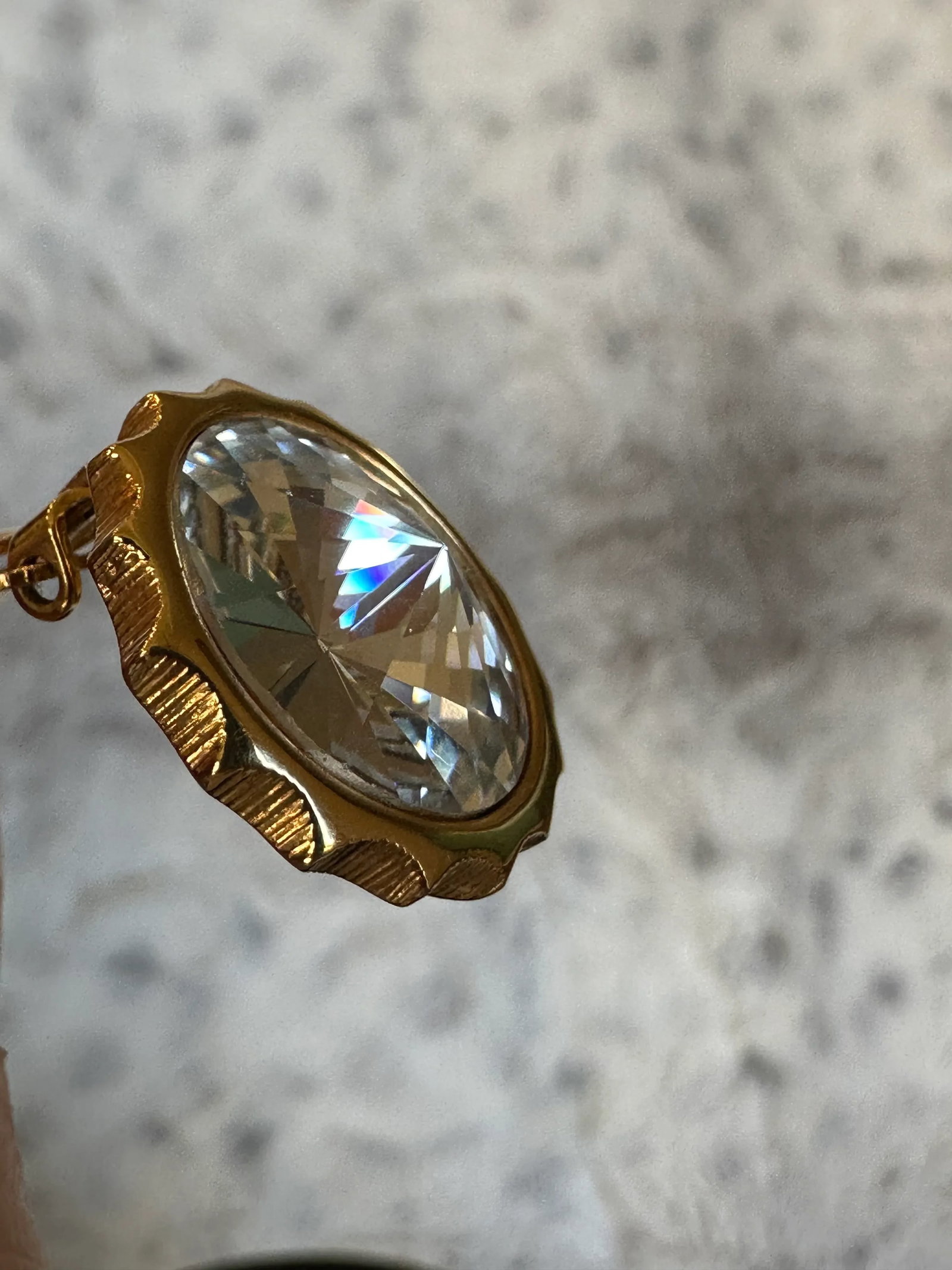 Late 20th Century Swarovski Austrian Crystal Clip on Button Round Earrings - 2 Pieces - 7