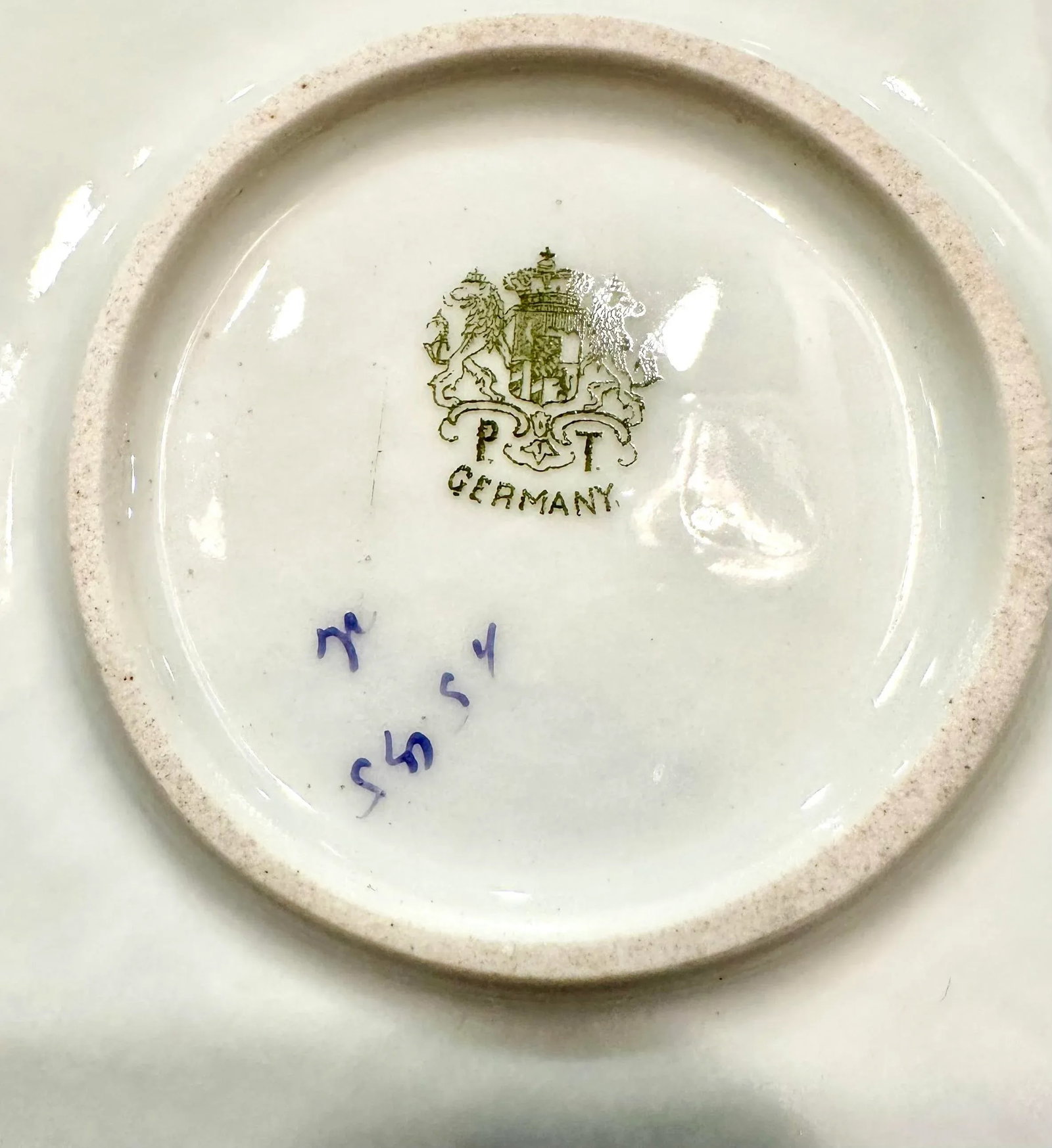 Antique Hand Painted German Porcelain Large Cabinet Plate Floral Reticulated Handles - 4