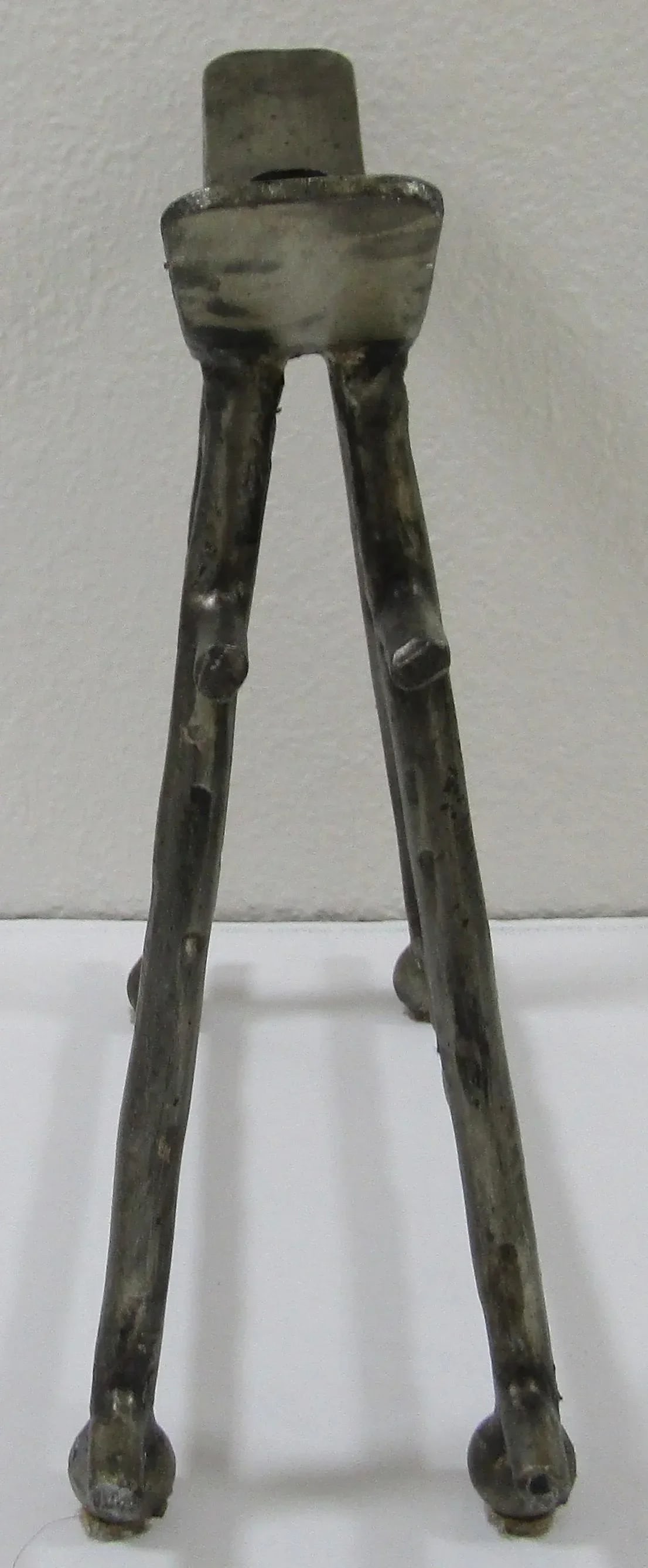 Matched Pair of Vintage Iron Camel Saddle Three Candle Holder Stands - 5