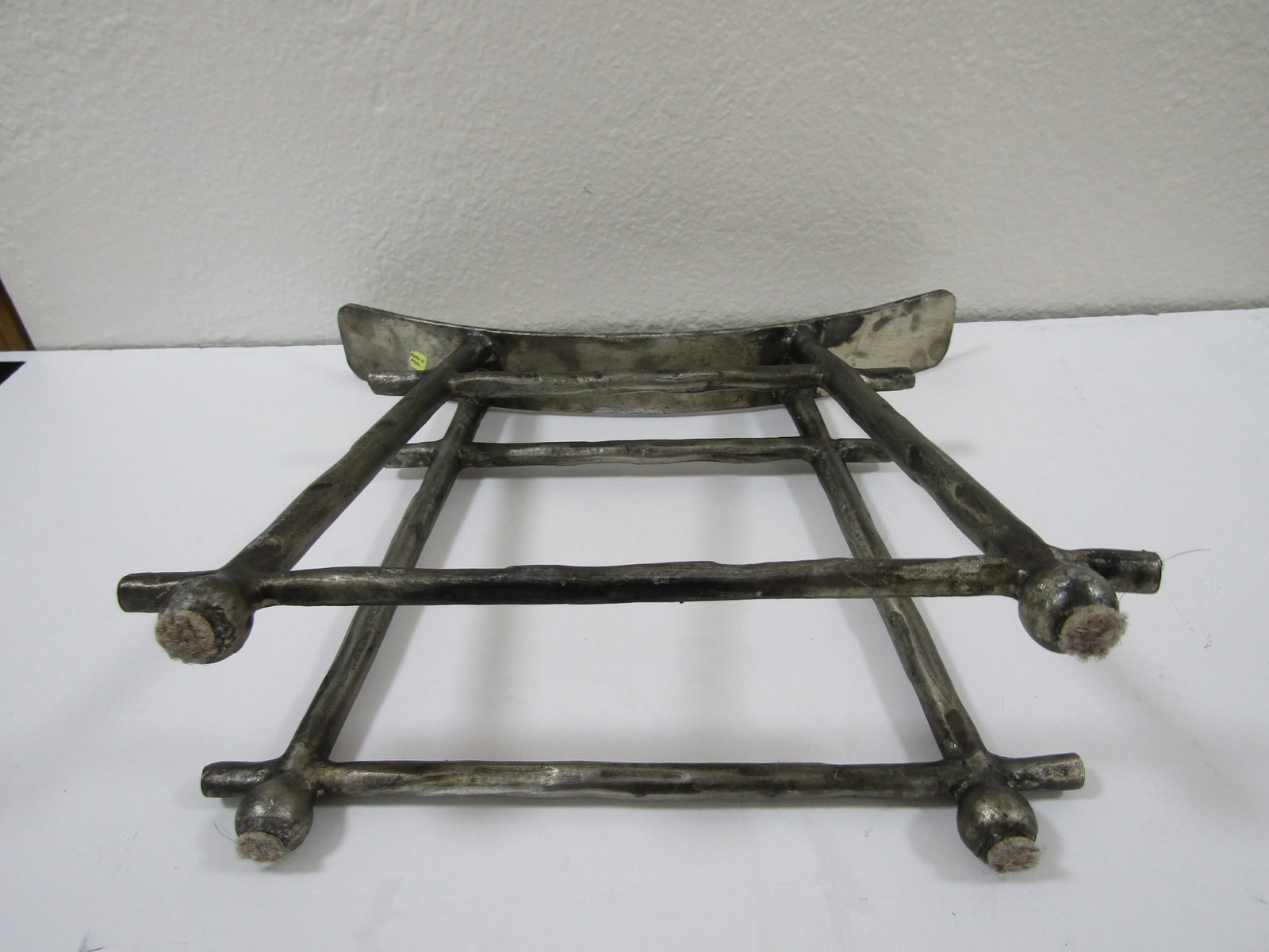 Matched Pair of Vintage Iron Camel Saddle Three Candle Holder Stands - 9