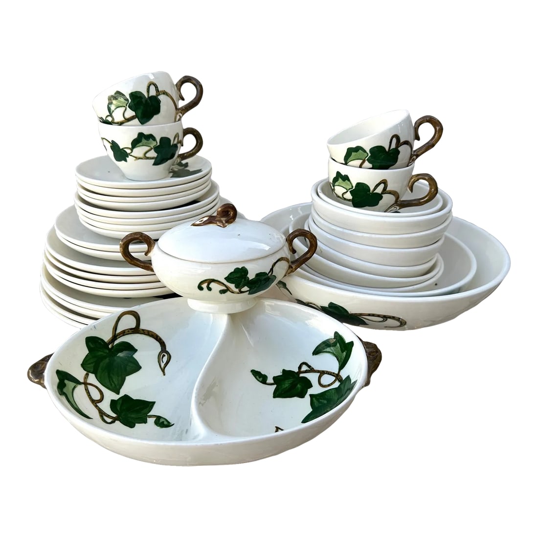 Vintage Ivy Print Dinnerware Set of 33 (1 of 8)