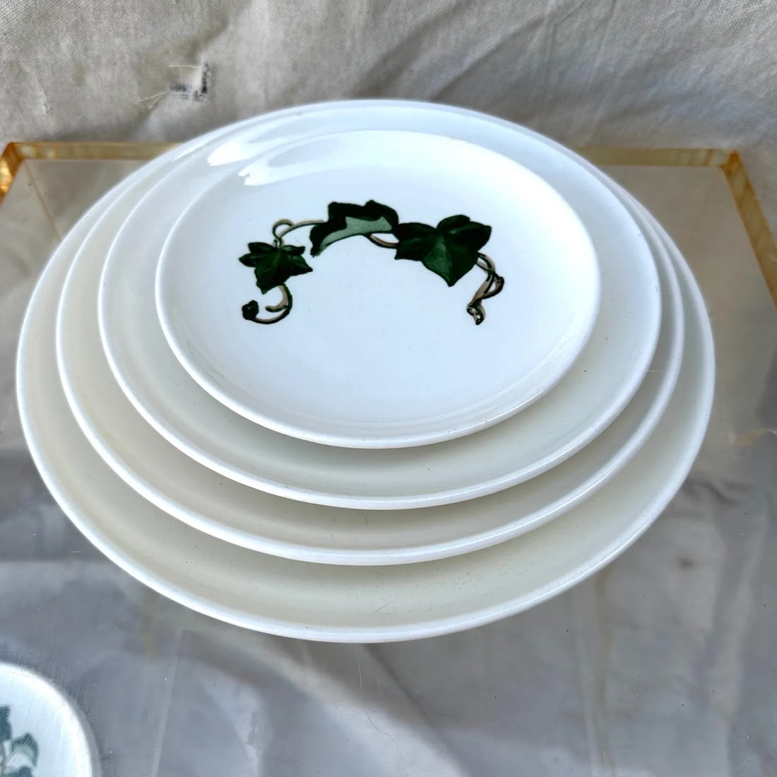 Vintage Ivy Print Dinnerware Set of 33 - 2
