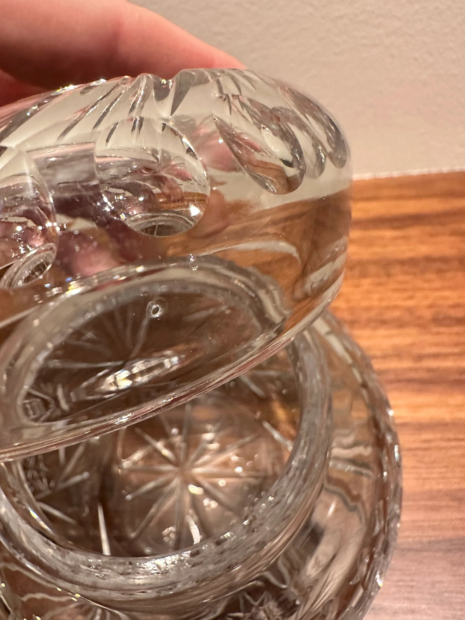 Early 20th Century American Brilliant Cut Crystal Glass Hair Receiver - 10
