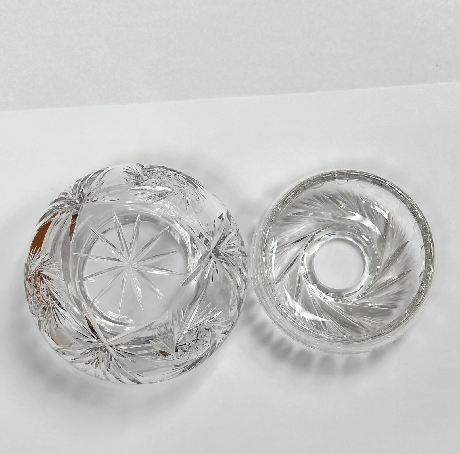 Early 20th Century American Brilliant Cut Crystal Glass Hair Receiver - 3