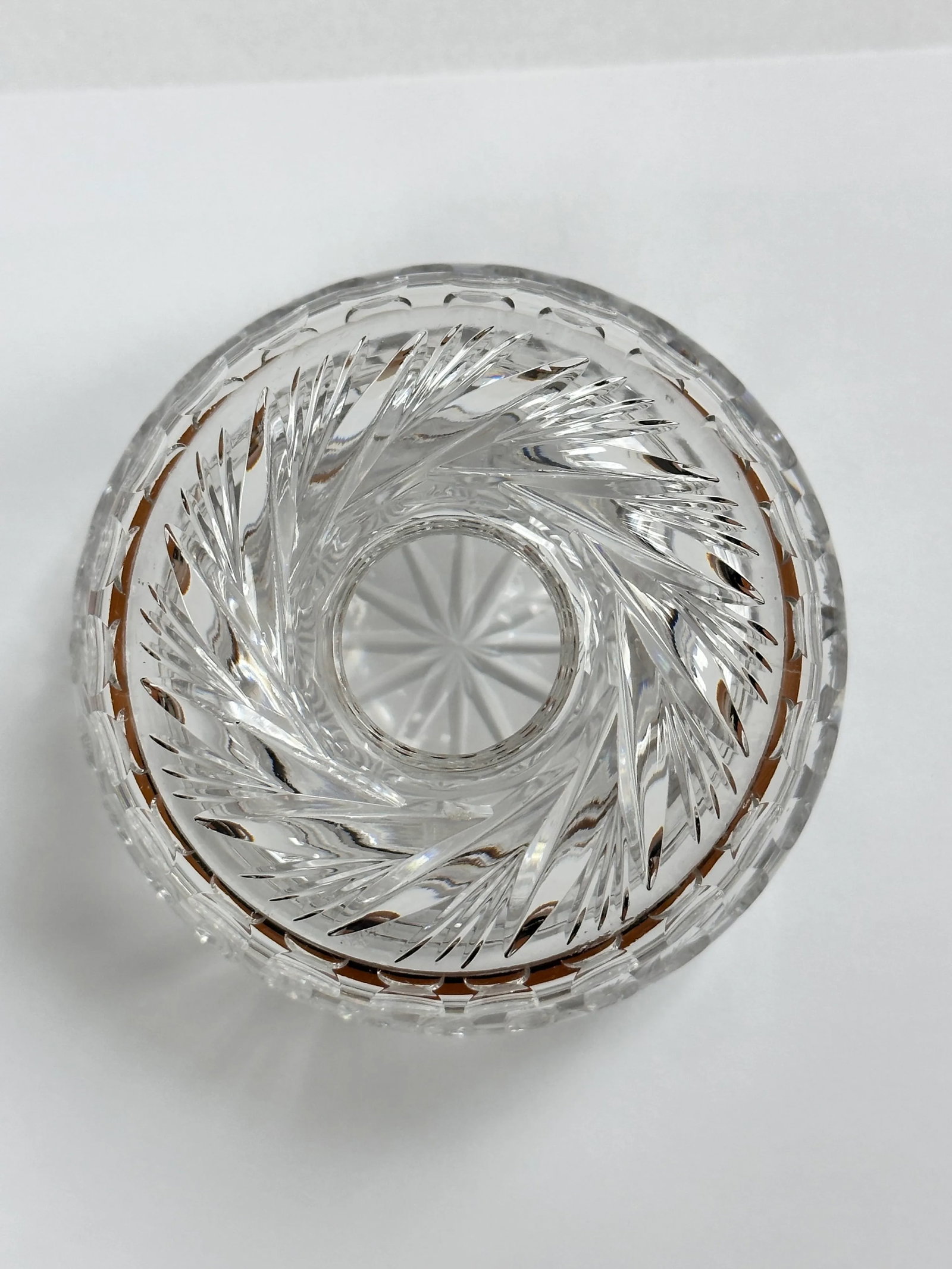 Early 20th Century American Brilliant Cut Crystal Glass Hair Receiver - 4