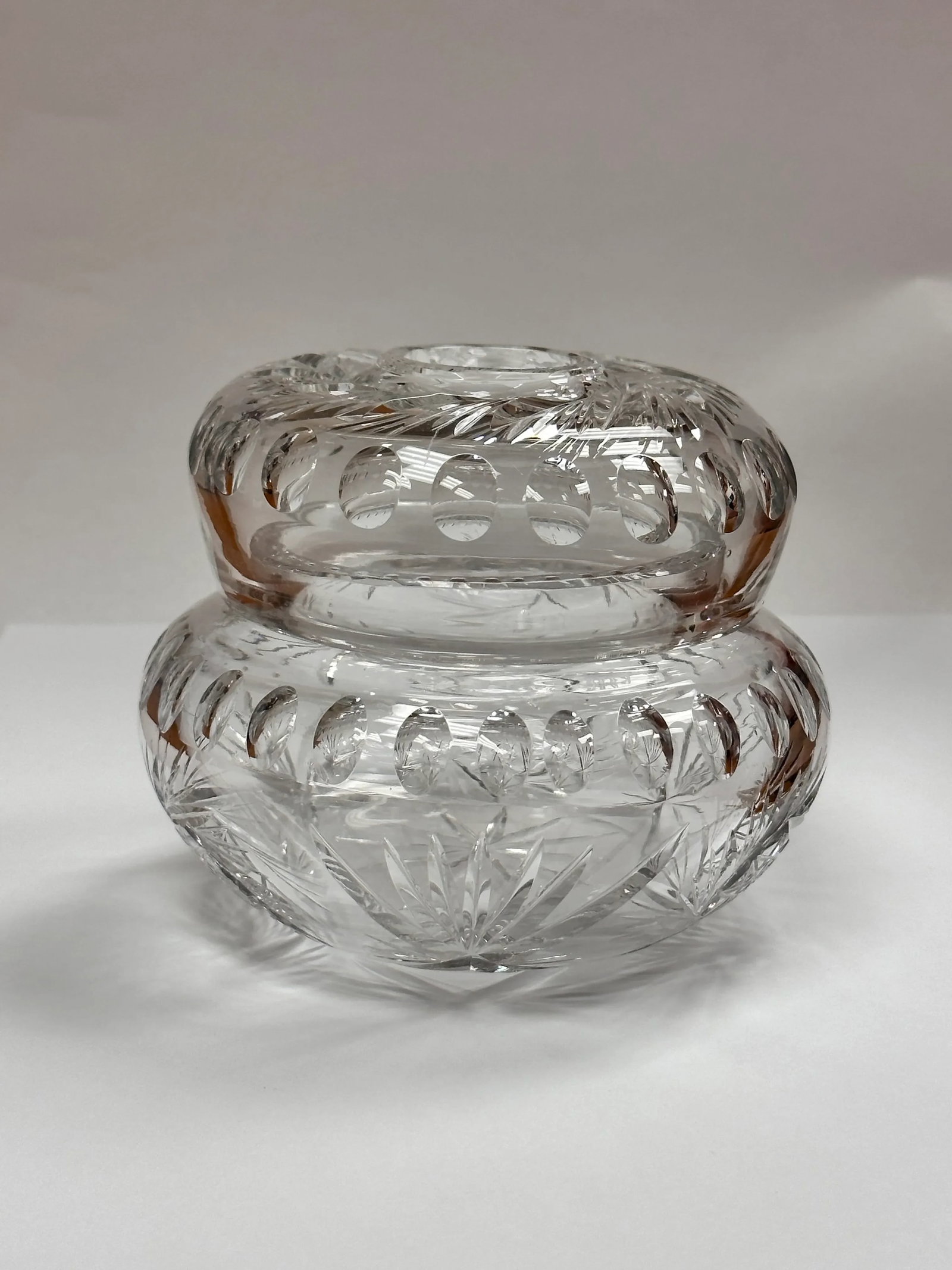 Early 20th Century American Brilliant Cut Crystal Glass Hair Receiver - 6