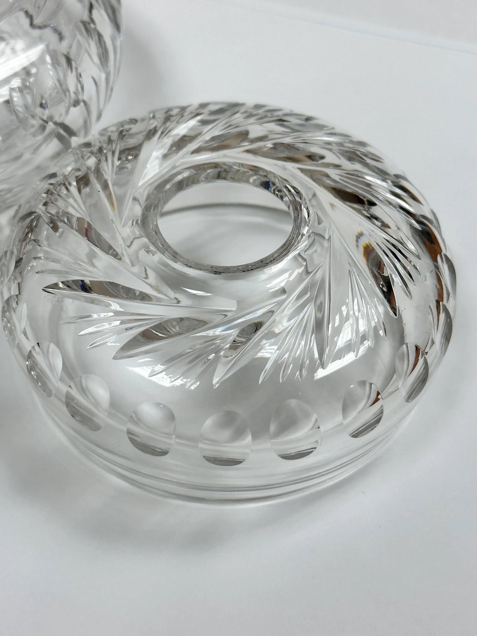 Early 20th Century American Brilliant Cut Crystal Glass Hair Receiver - 8