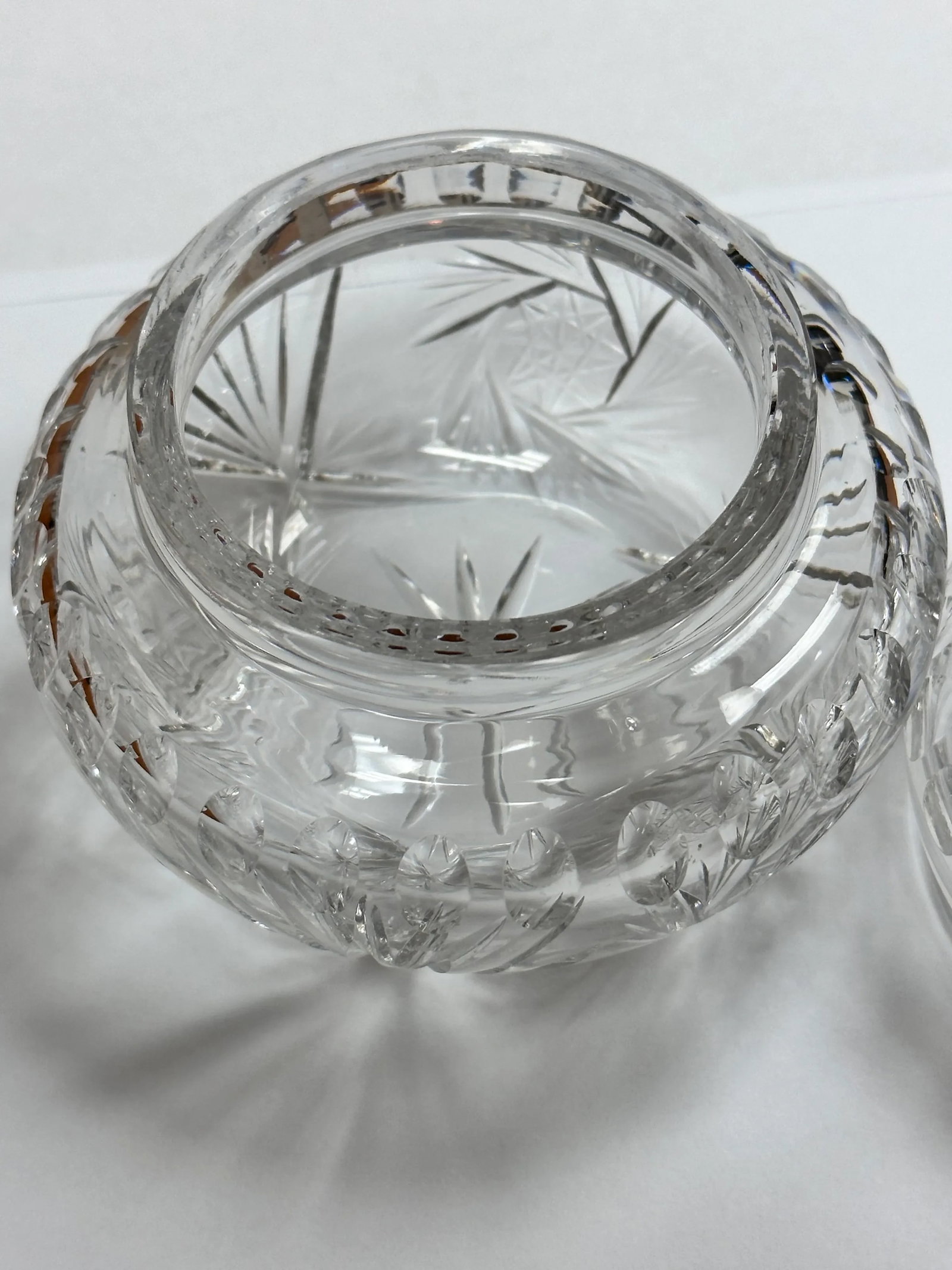 Early 20th Century American Brilliant Cut Crystal Glass Hair Receiver - 9