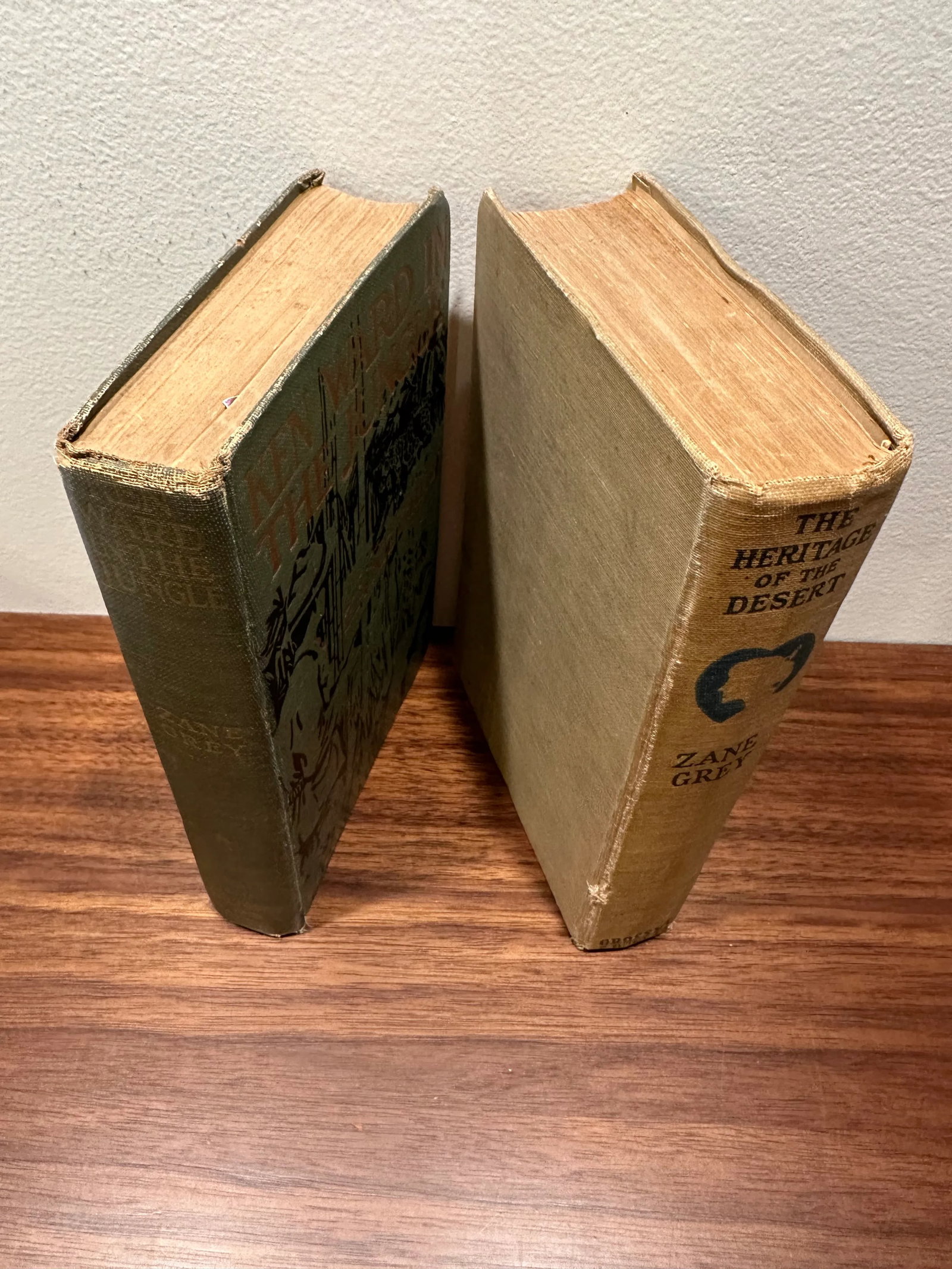1920 Antique Zane Grey Hardcover Books -a Pair - 2