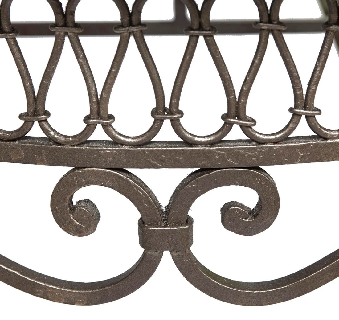 20th Century, Iron Console Carrara Marble Top - 10