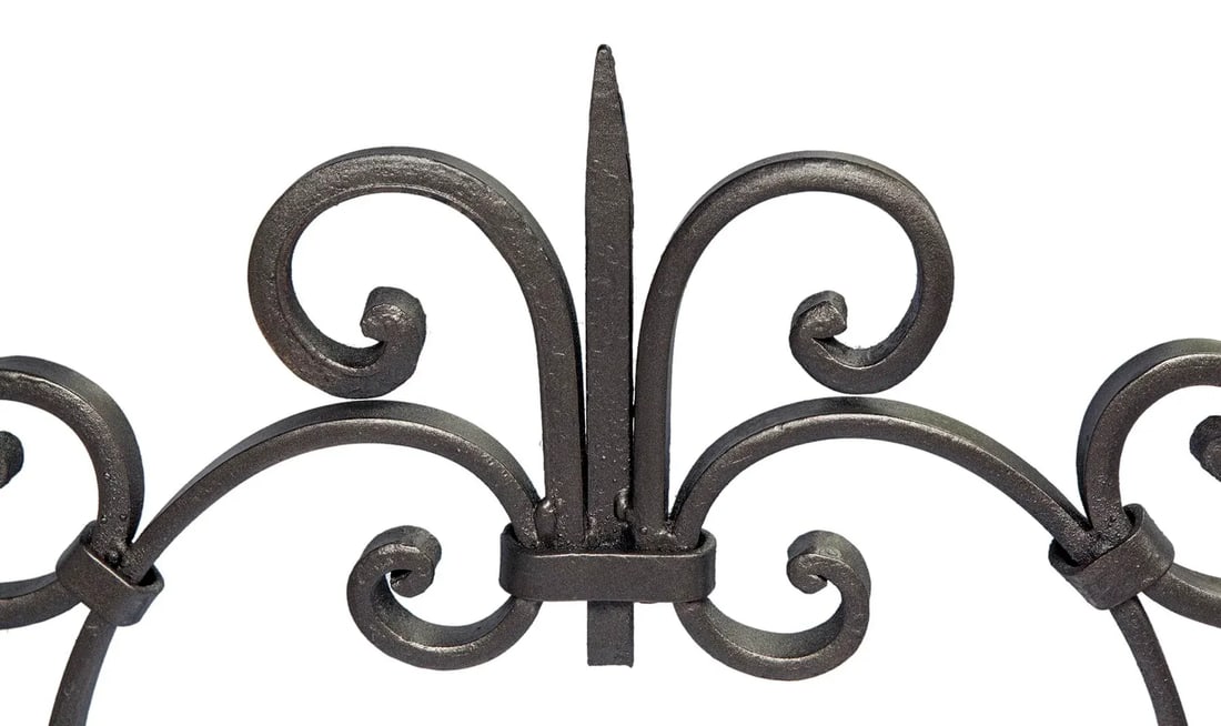 20th Century, Iron Console Carrara Marble Top - 9