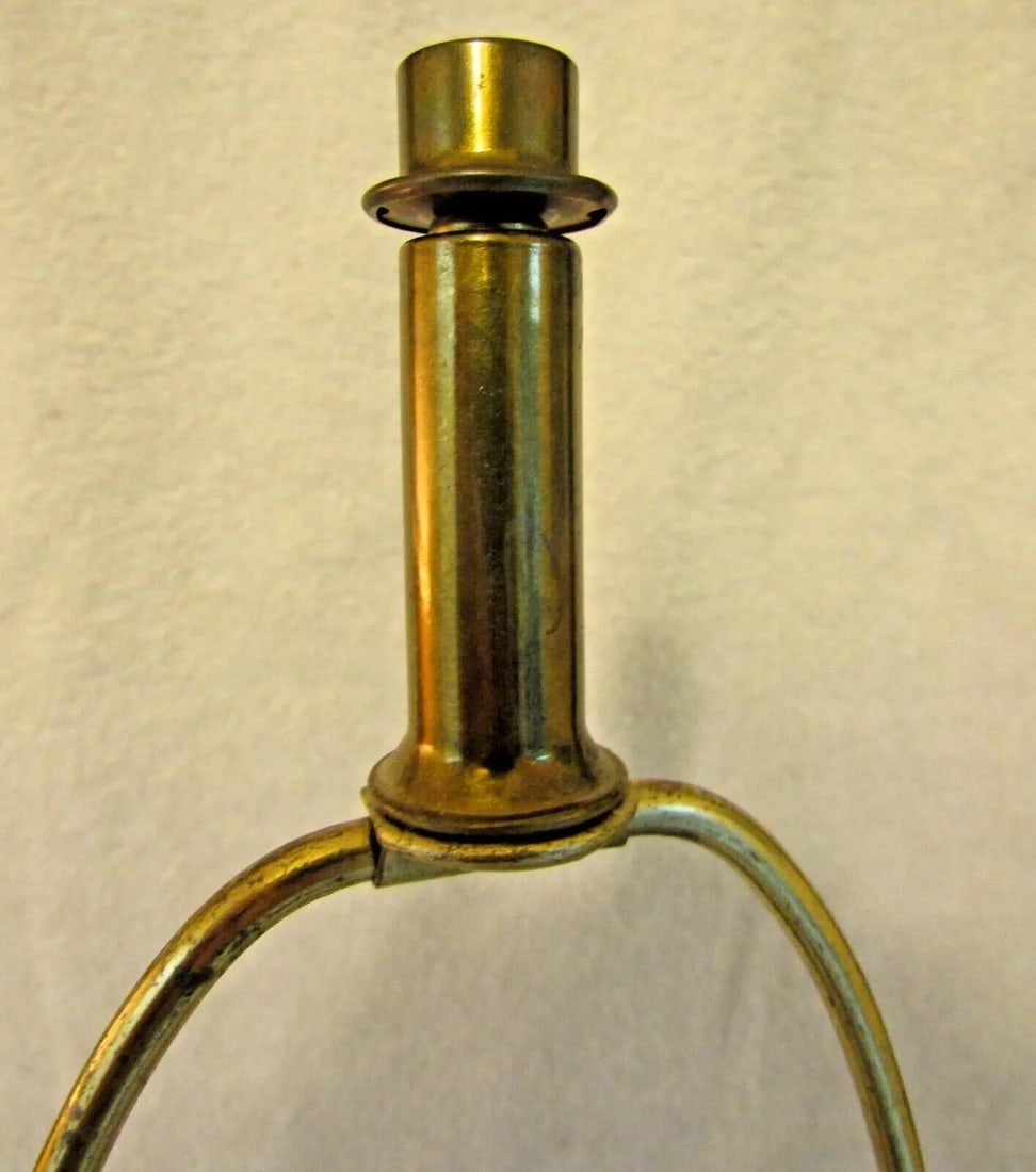 Lenox Mid-Century White Porcelain and Brass Table Lamp - 6