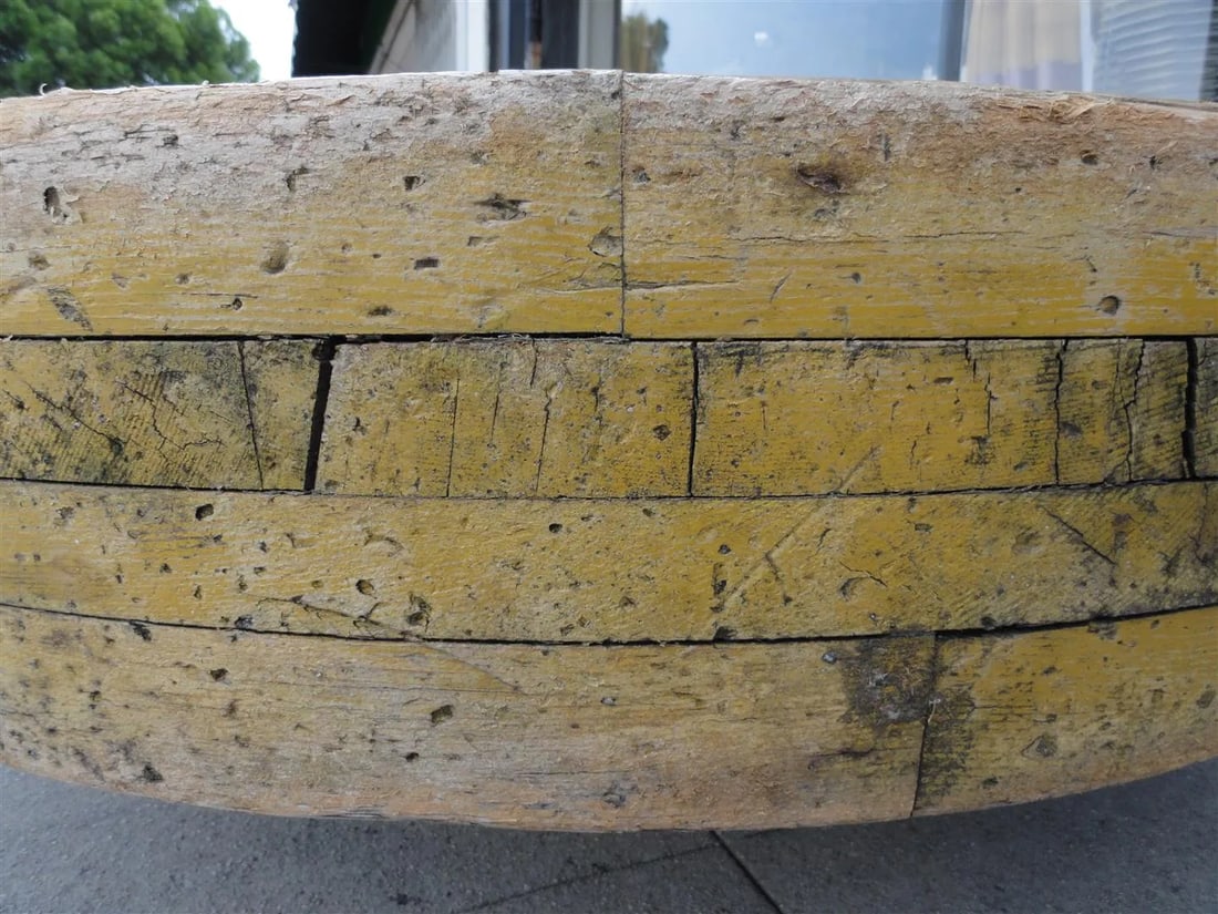 Vintage Industrial Gear Mold - Patinated Wood Sculpture From Portland Cement Factory - 10