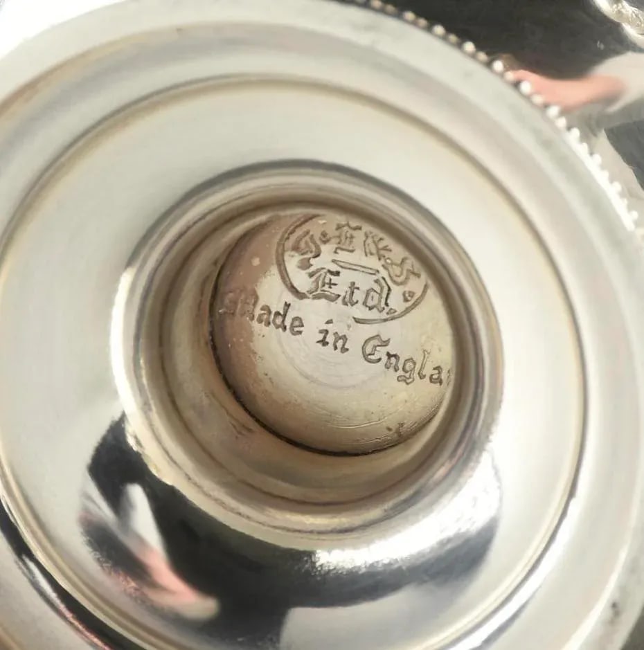 English Early 20th Century Silver Plate Lazy Susan Round Server Joseph Elliot and Sons Sheffield - 4