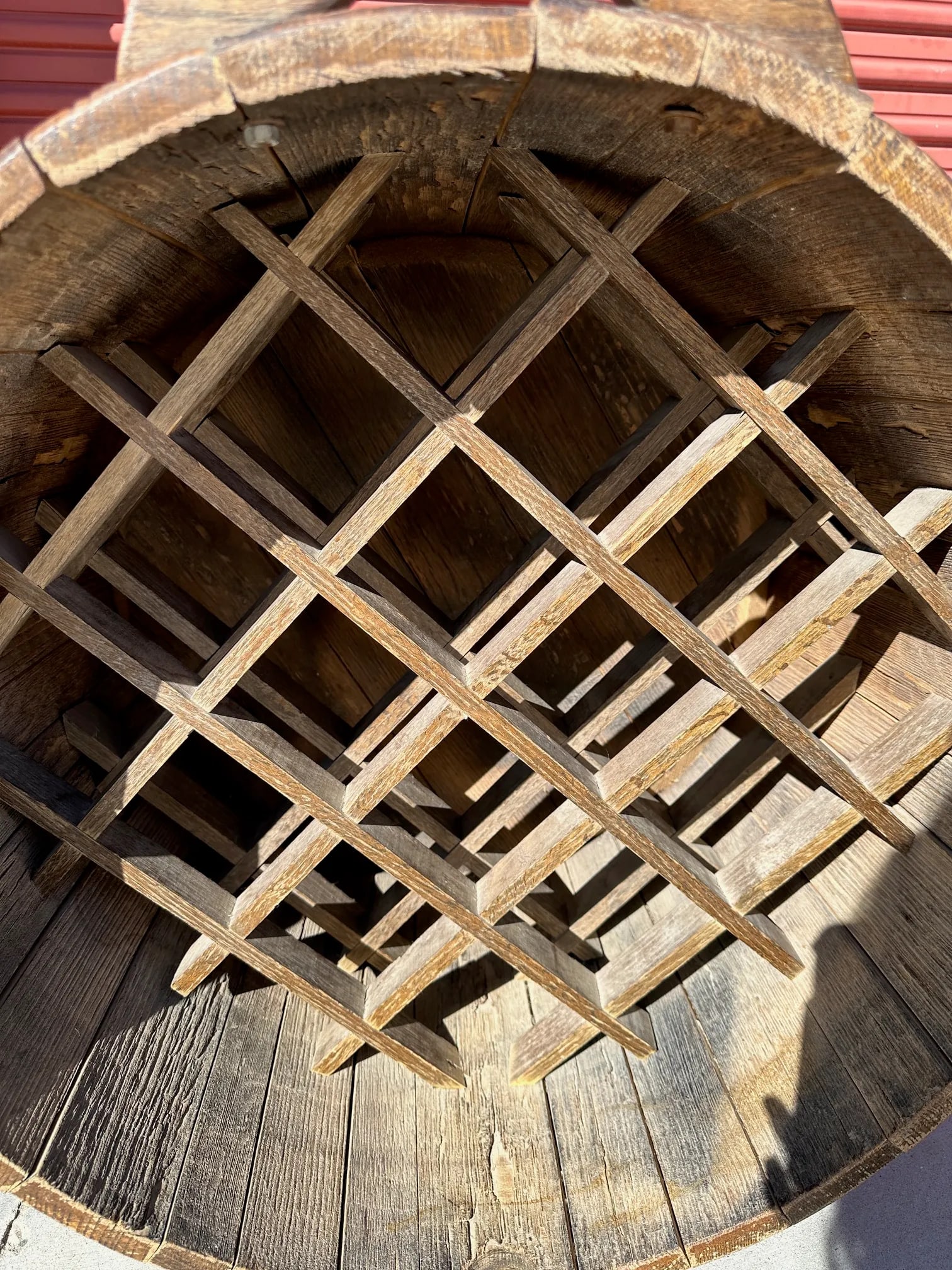 Rustic Wine Barrel Wine Display Rack - 9