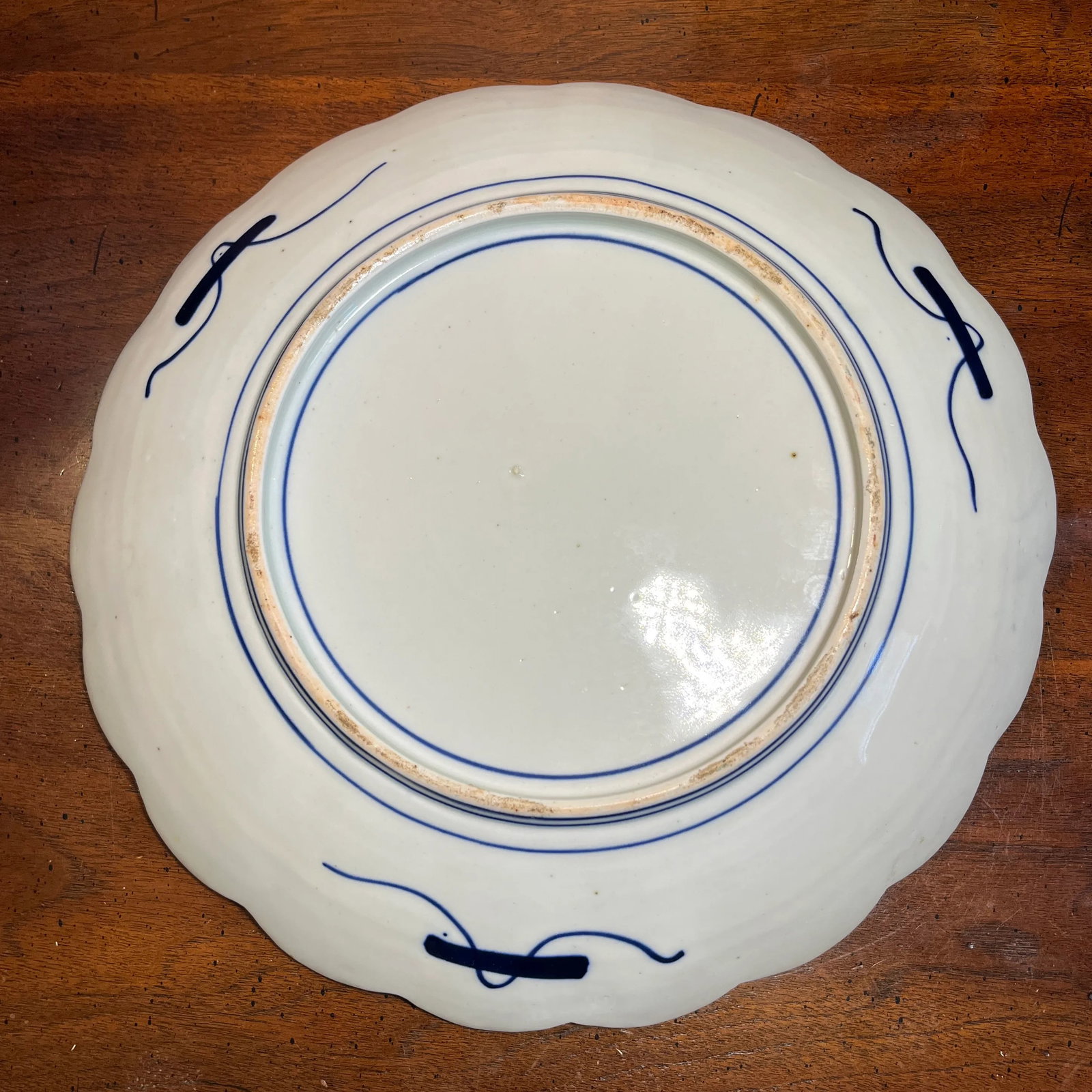 Antique Hand Painted Scalloped Japanese Imari Charger - 7