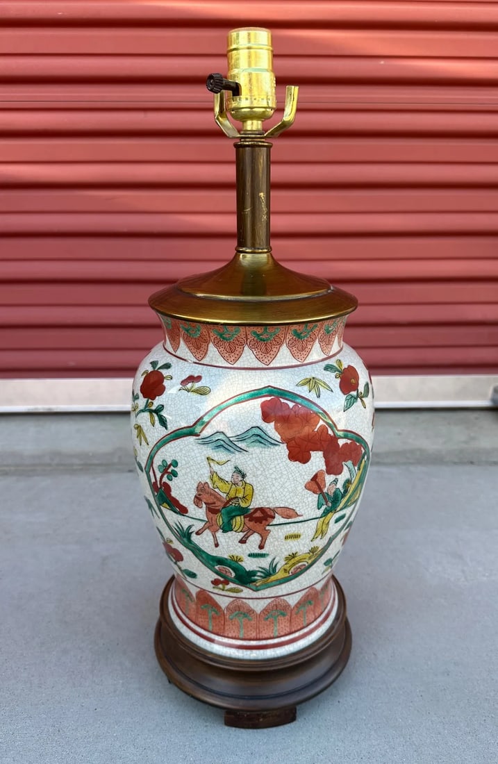 Vintage Asian Chinoiserie Table Lamp - 2