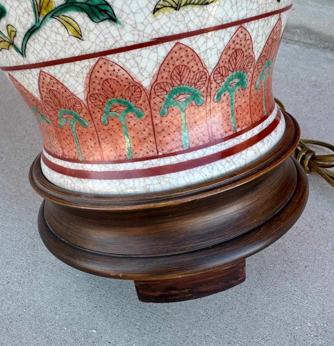 Vintage Asian Chinoiserie Table Lamp - 4