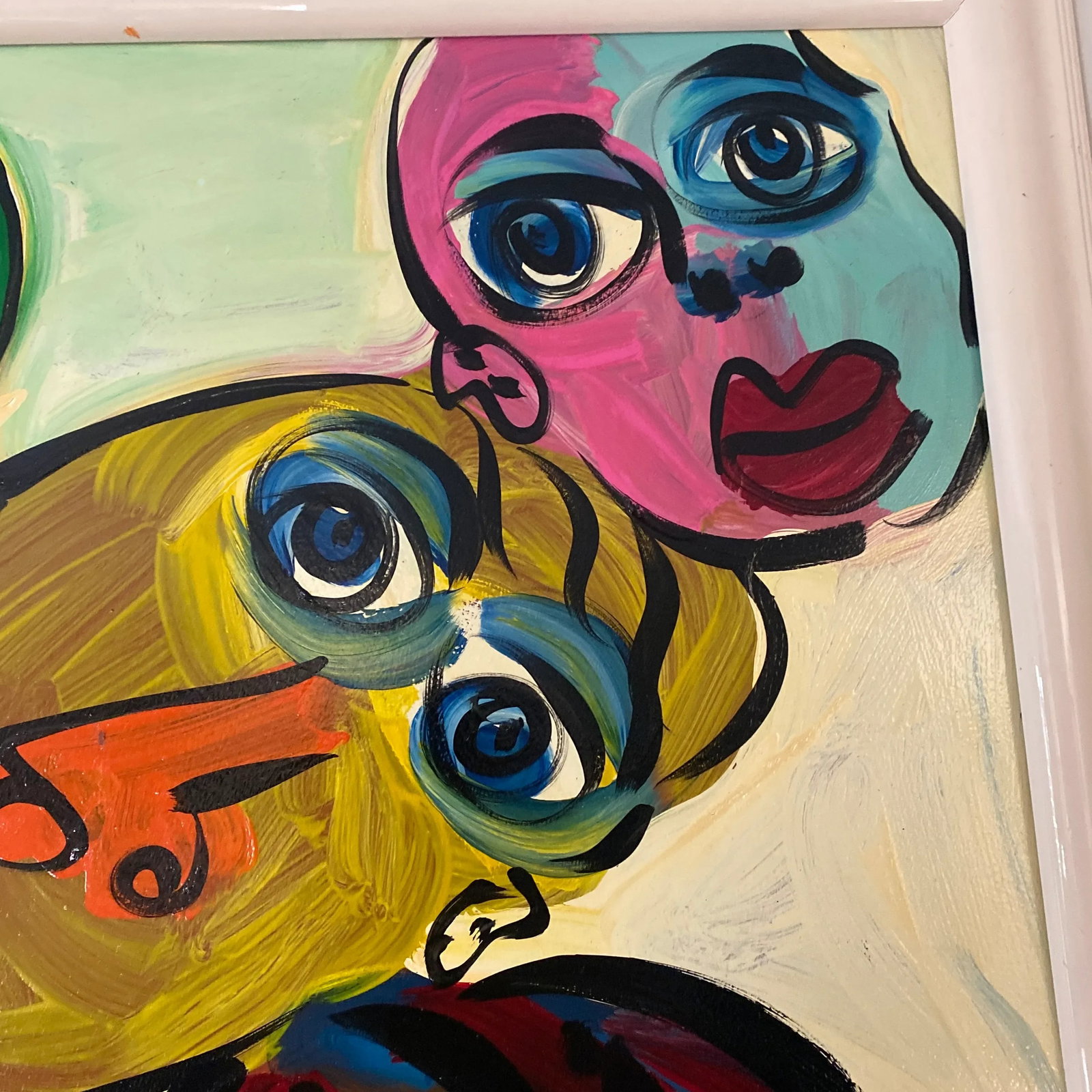 1970s Abstract Painting by Peter Keil, Framed - 4