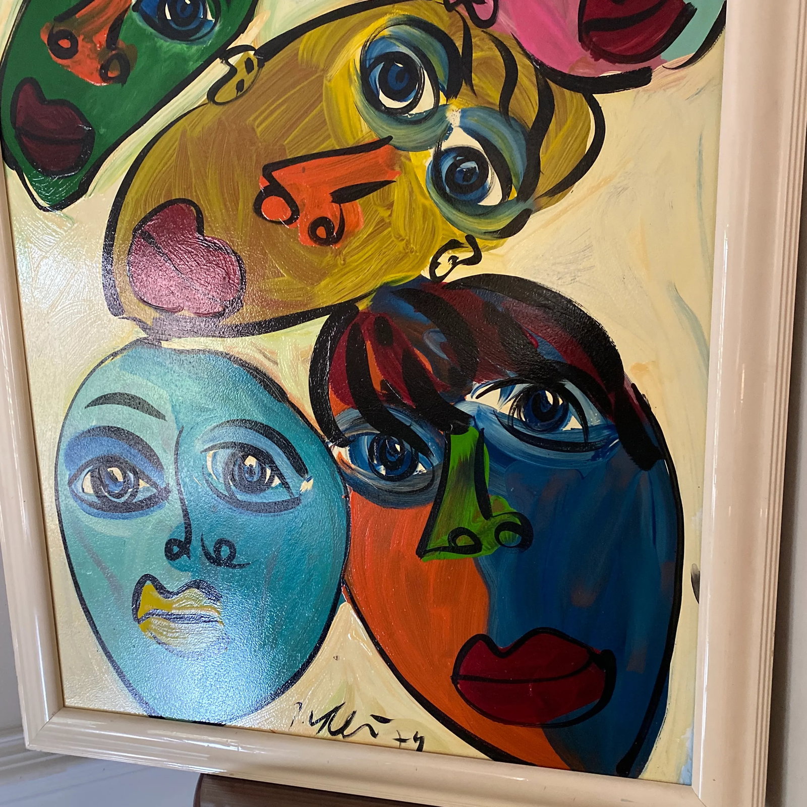 1970s Abstract Painting by Peter Keil, Framed - 9