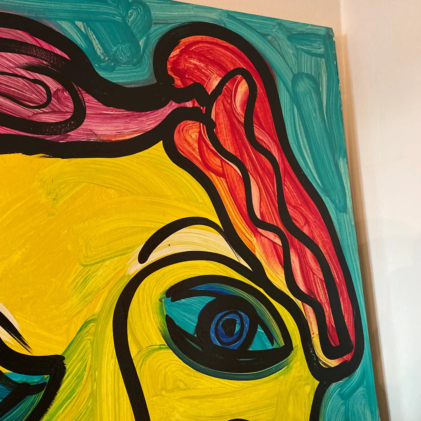 1970s Abstract Oil on Canvas Painting by Peter Keil - 10