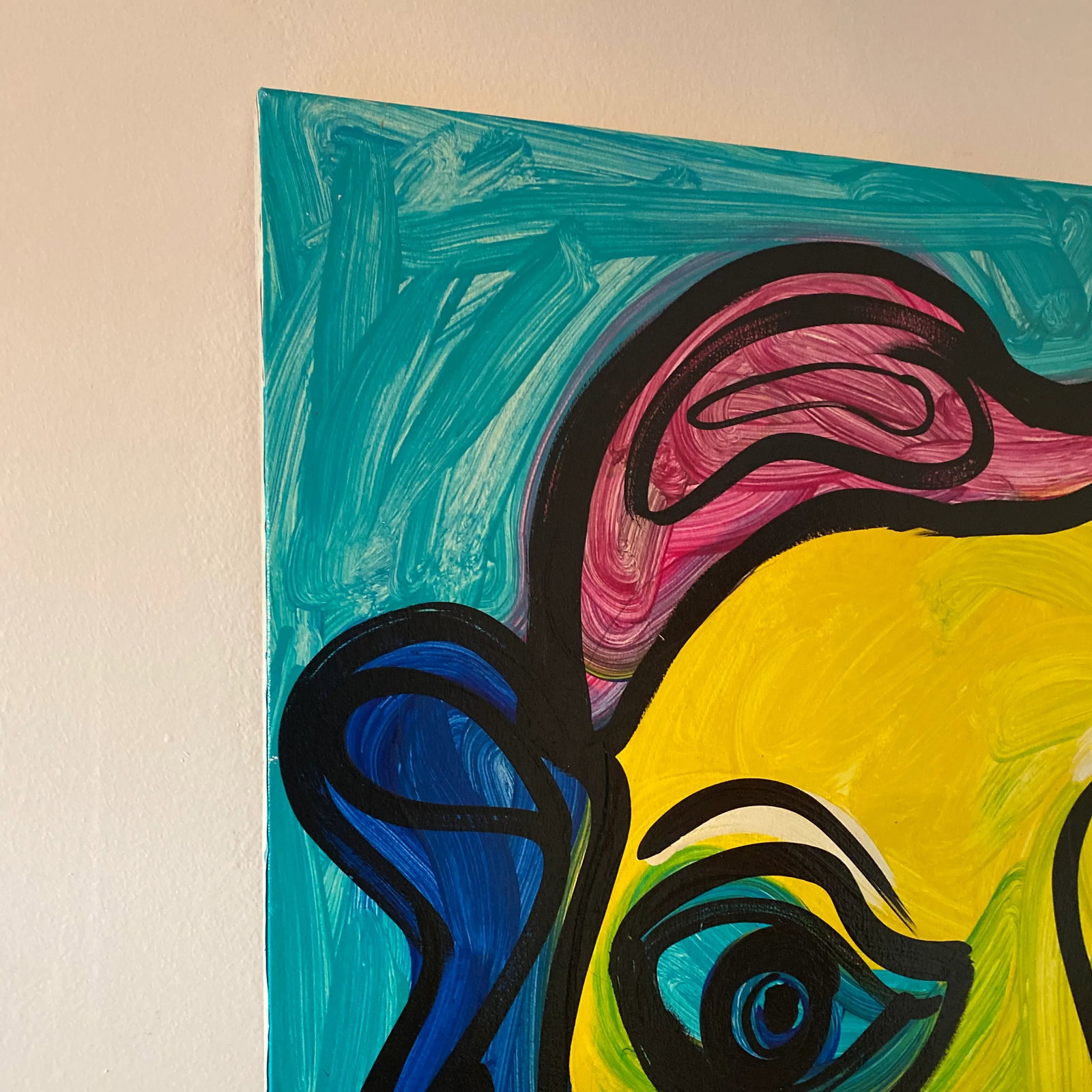 1970s Abstract Oil on Canvas Painting by Peter Keil - 11