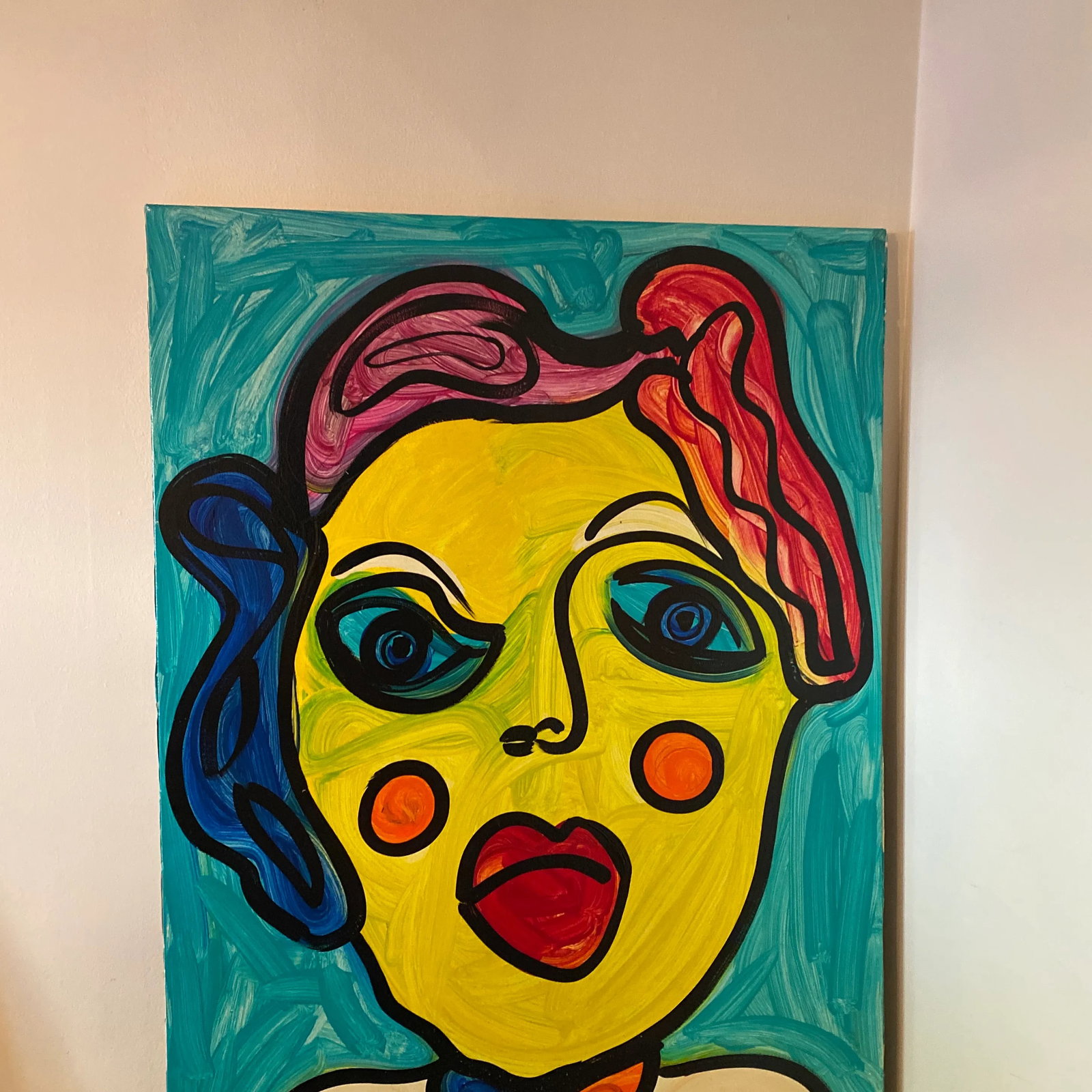 1970s Abstract Oil on Canvas Painting by Peter Keil - 4